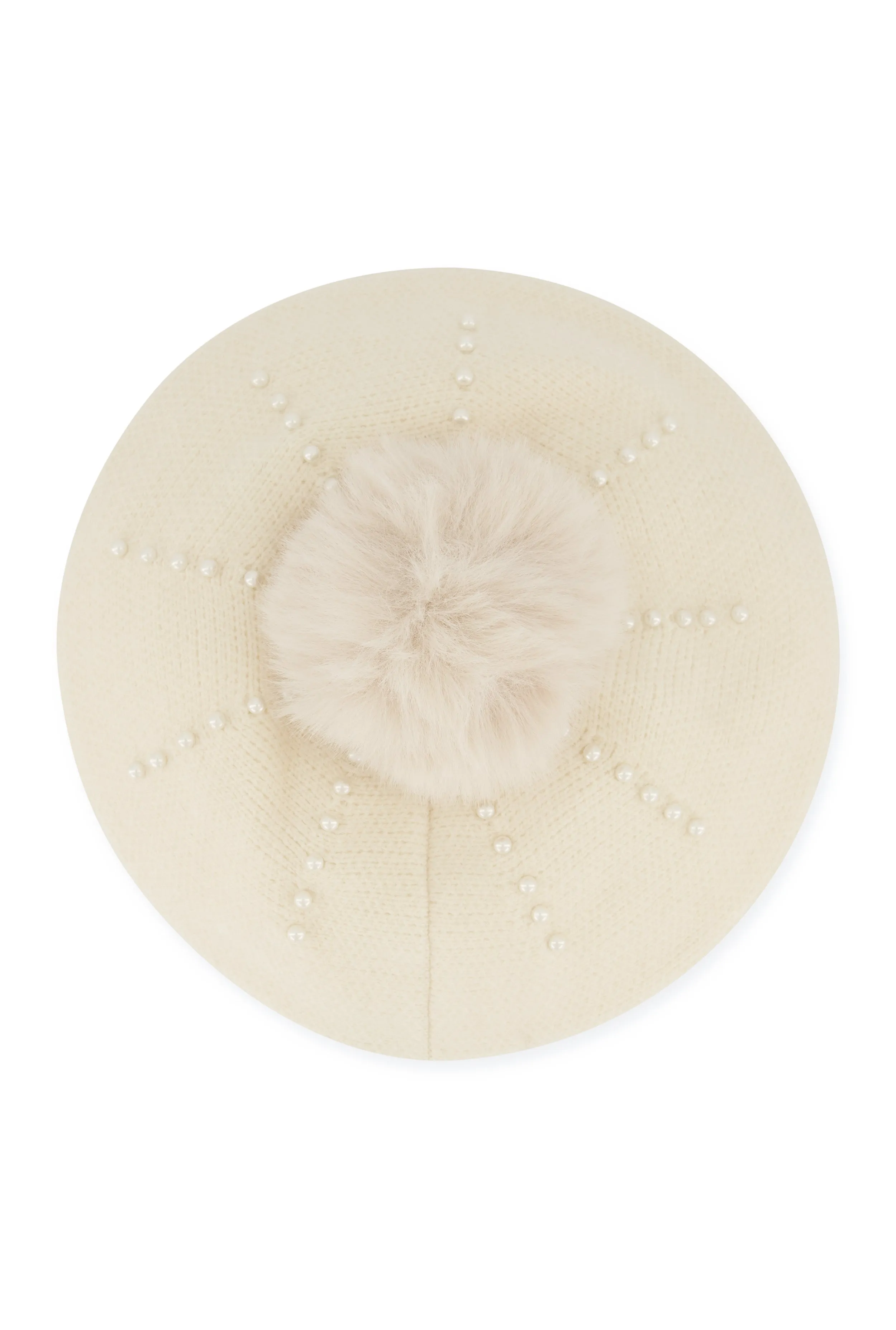 Faux Pearl Detail Pom Pom Beret sold by Rainbow product image thumbnail 3