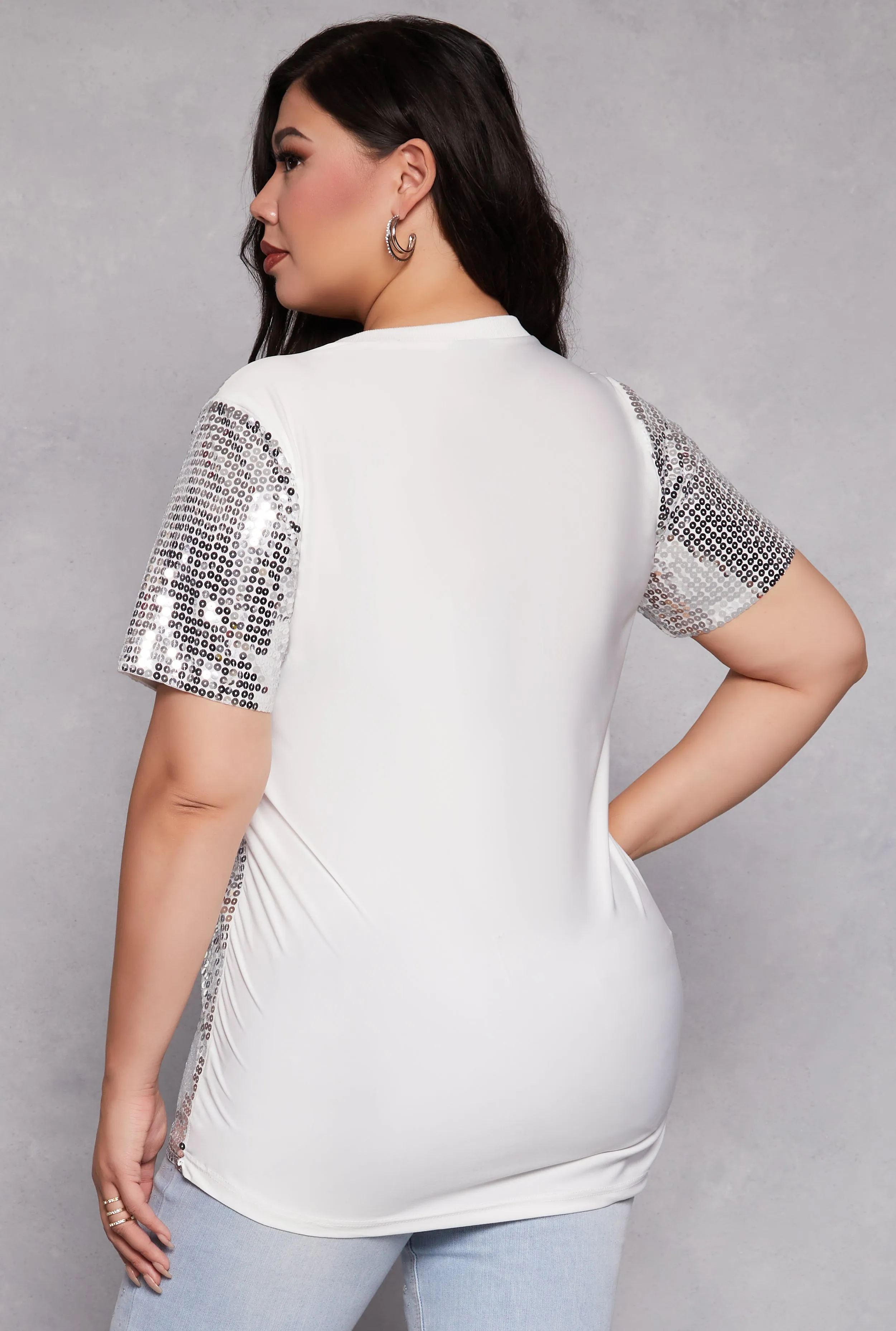 Plus Size Its My Birthday Sequin Top sold by Rainbow product image thumbnail 3