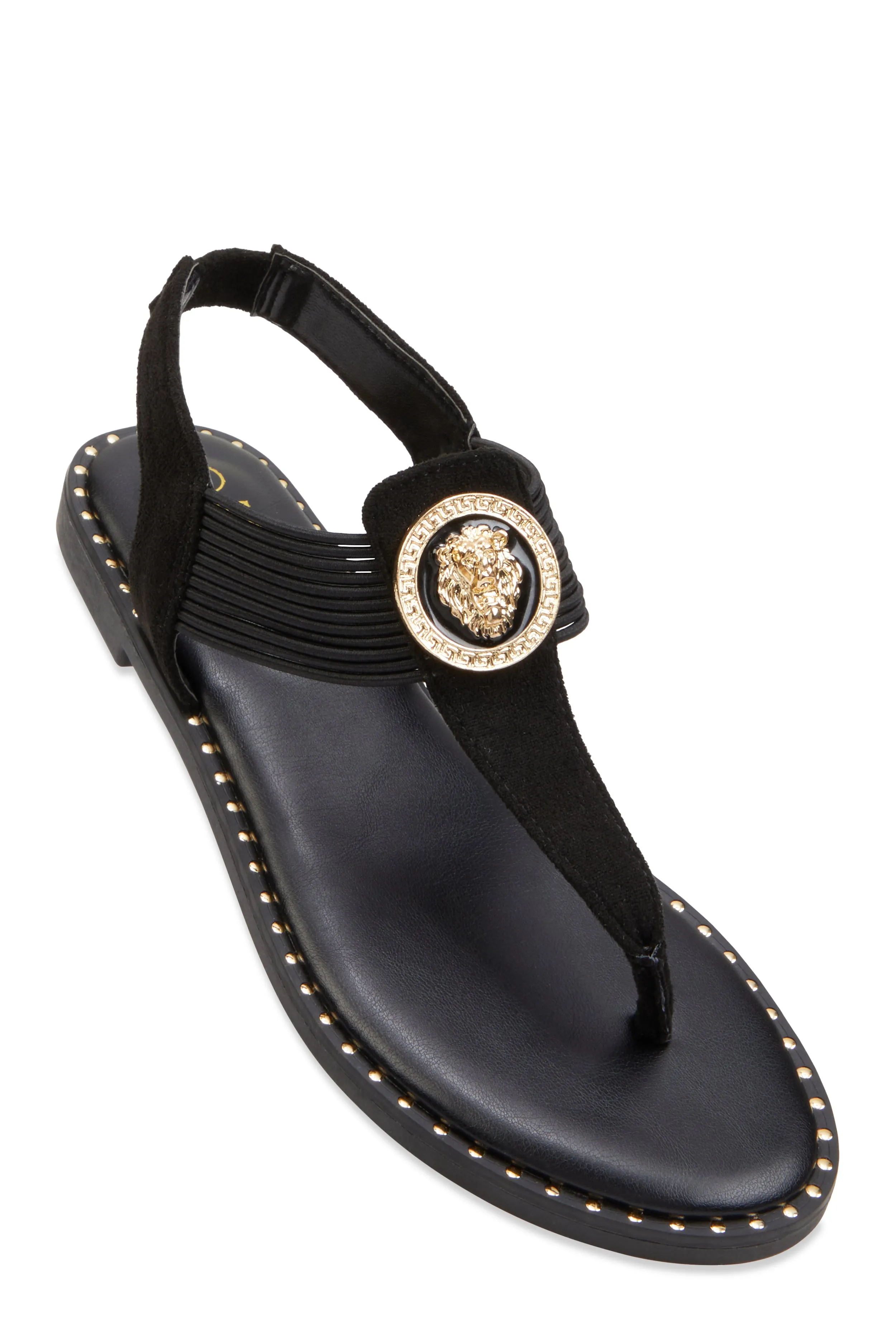 Lion Pendant Corded Thong Sandals sold by Rainbow