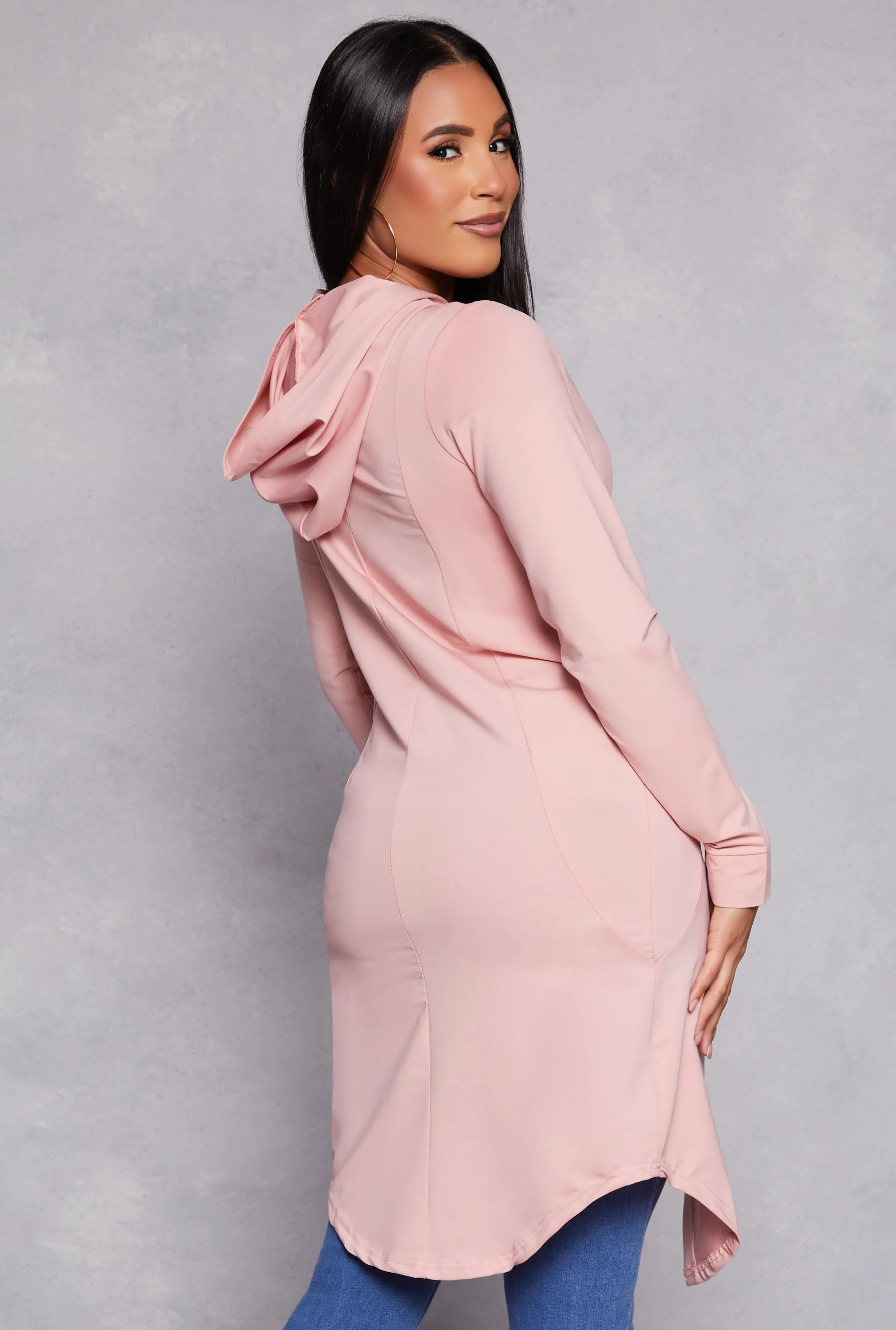 Button Front Hooded Tunic Top sold by Rainbow product image thumbnail 3