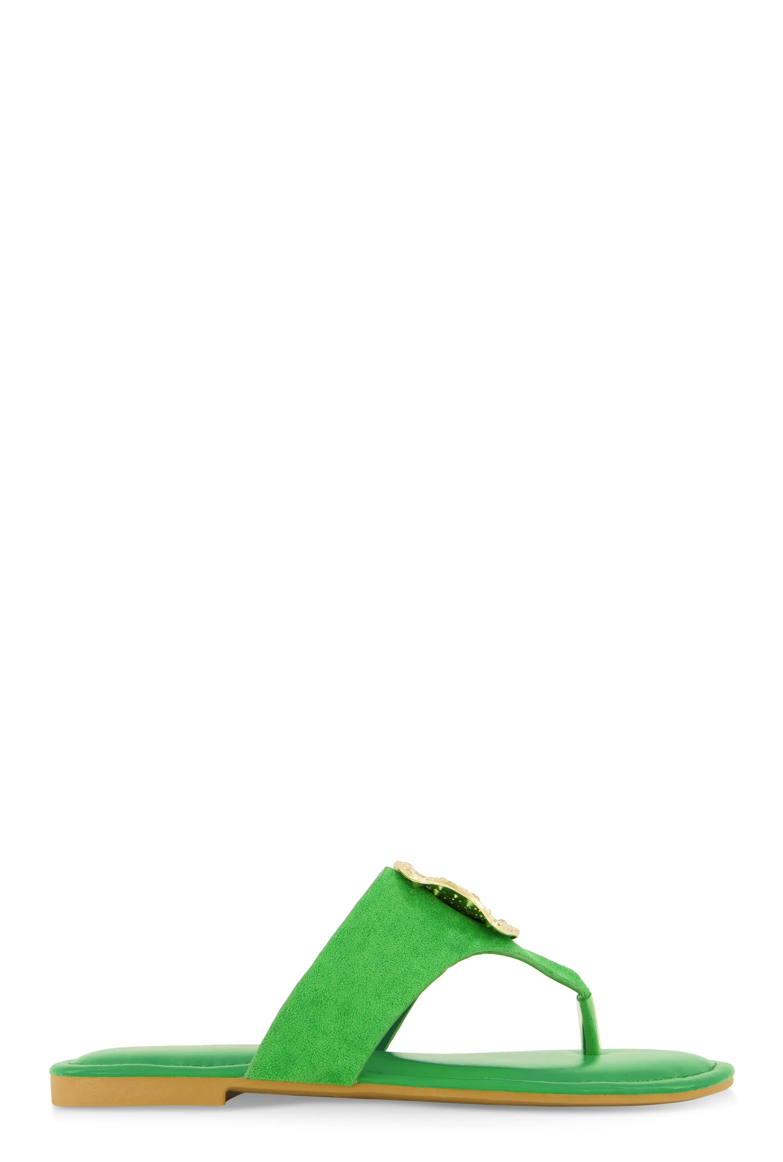 Rhinestone Metallic Pendant Thong Slide Sandals sold by Rainbow product image thumbnail 2