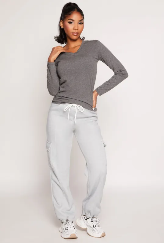Toggle Drawstring Hem Cargo Sweatpants sold by Rainbow