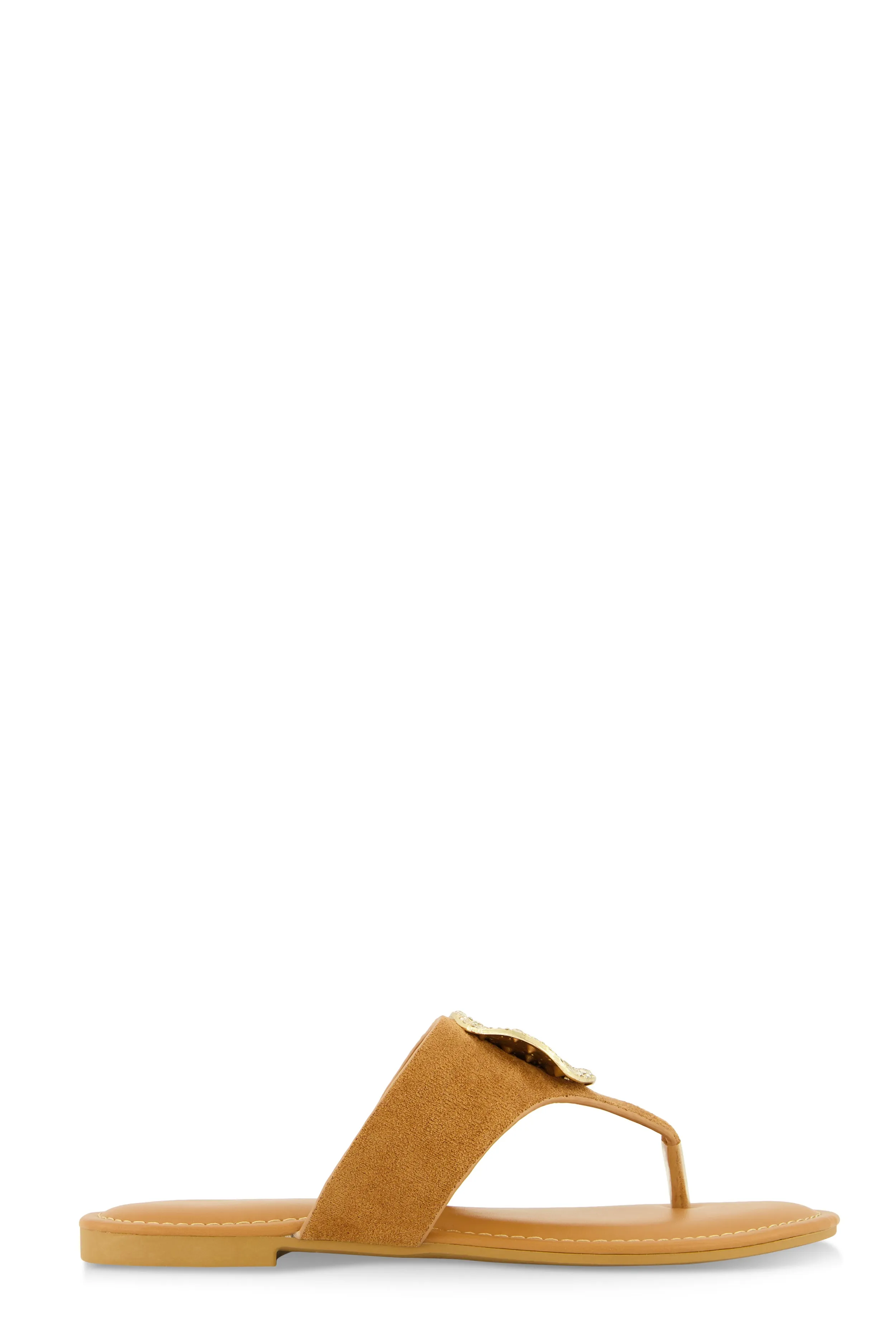 Rhinestone Metallic Pendant Thong Slide Sandals sold by Rainbow product image thumbnail 2