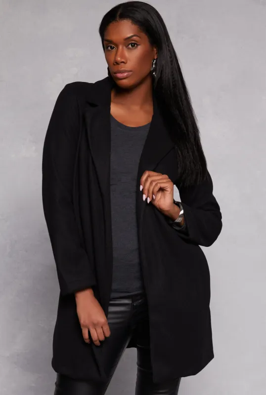 Iris Collared Open Front Coat sold by Rainbow