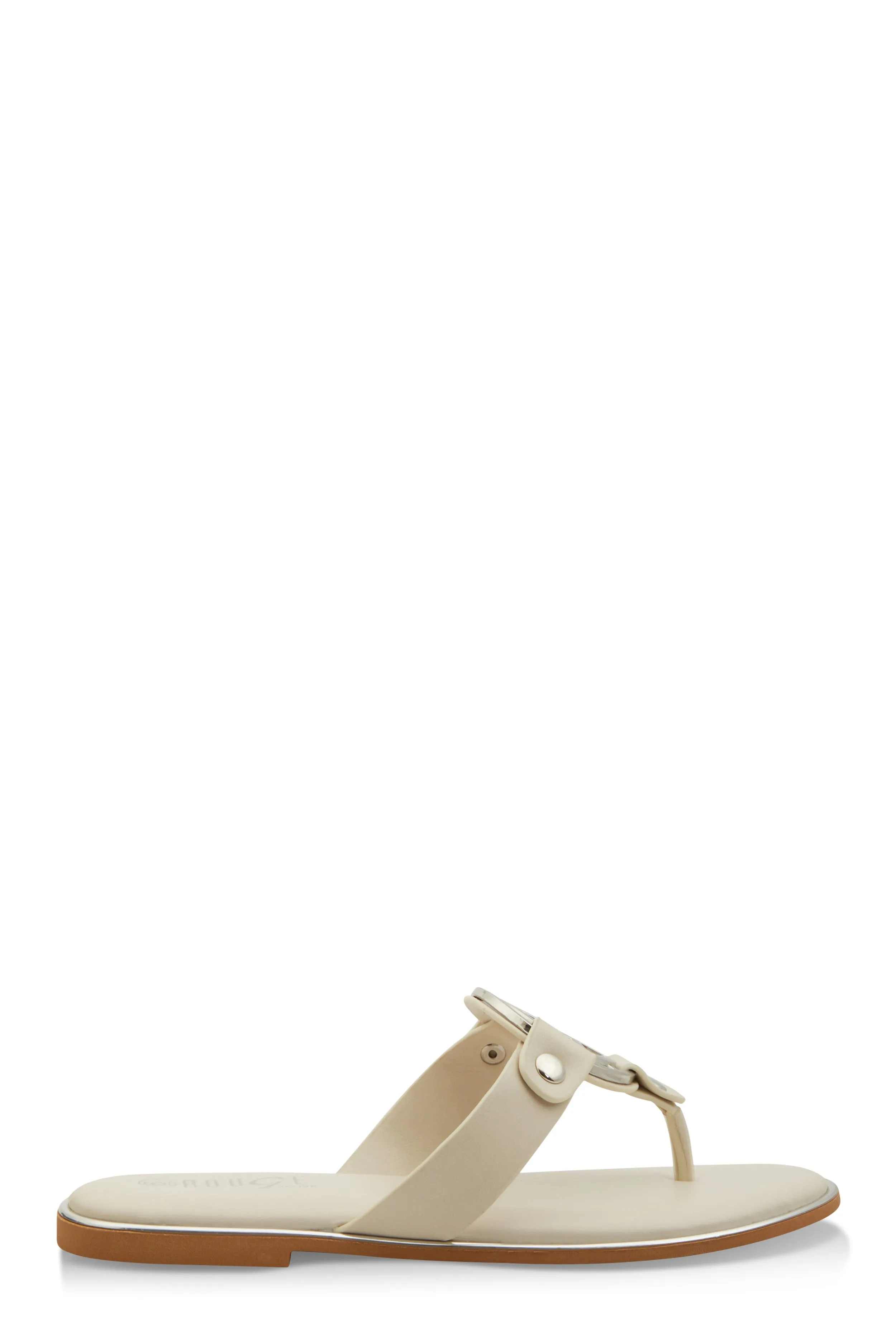 Metallic Geometric Pendant Thong Slide Sandals sold by Rainbow product image thumbnail 2