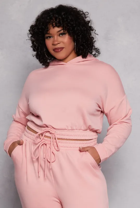 Plus Size Iris Elastic Hem Hooded Sweatshirt sold by Rainbow