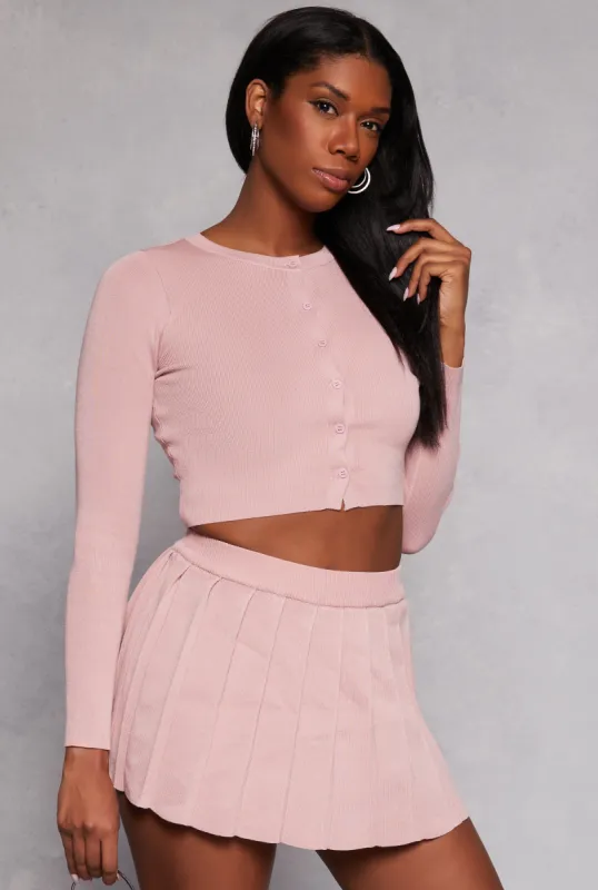 Daisy Long Sleeve Cropped Cardigan sold by Rainbow