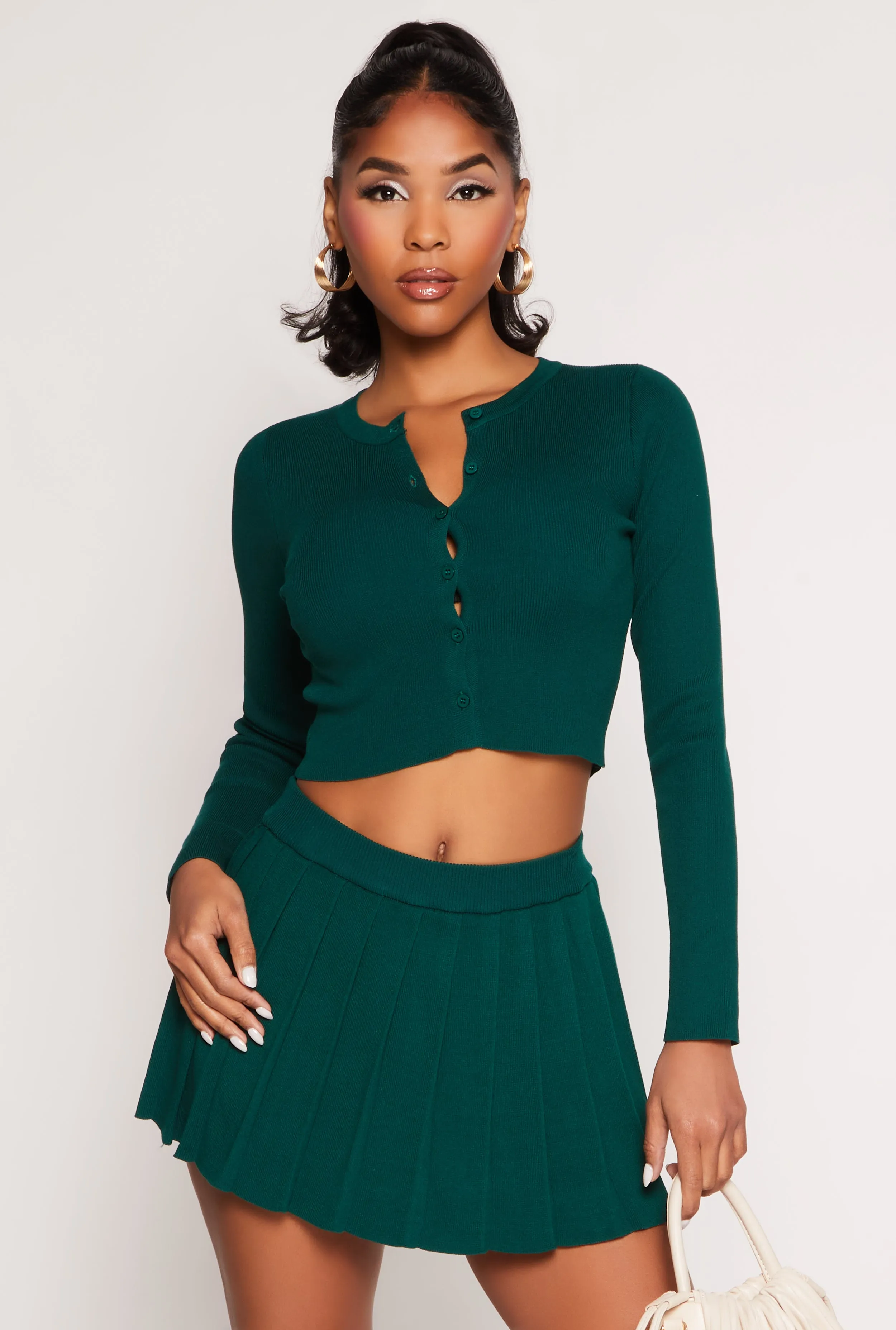 Daisy Long Sleeve Cropped Cardigan sold by Rainbow