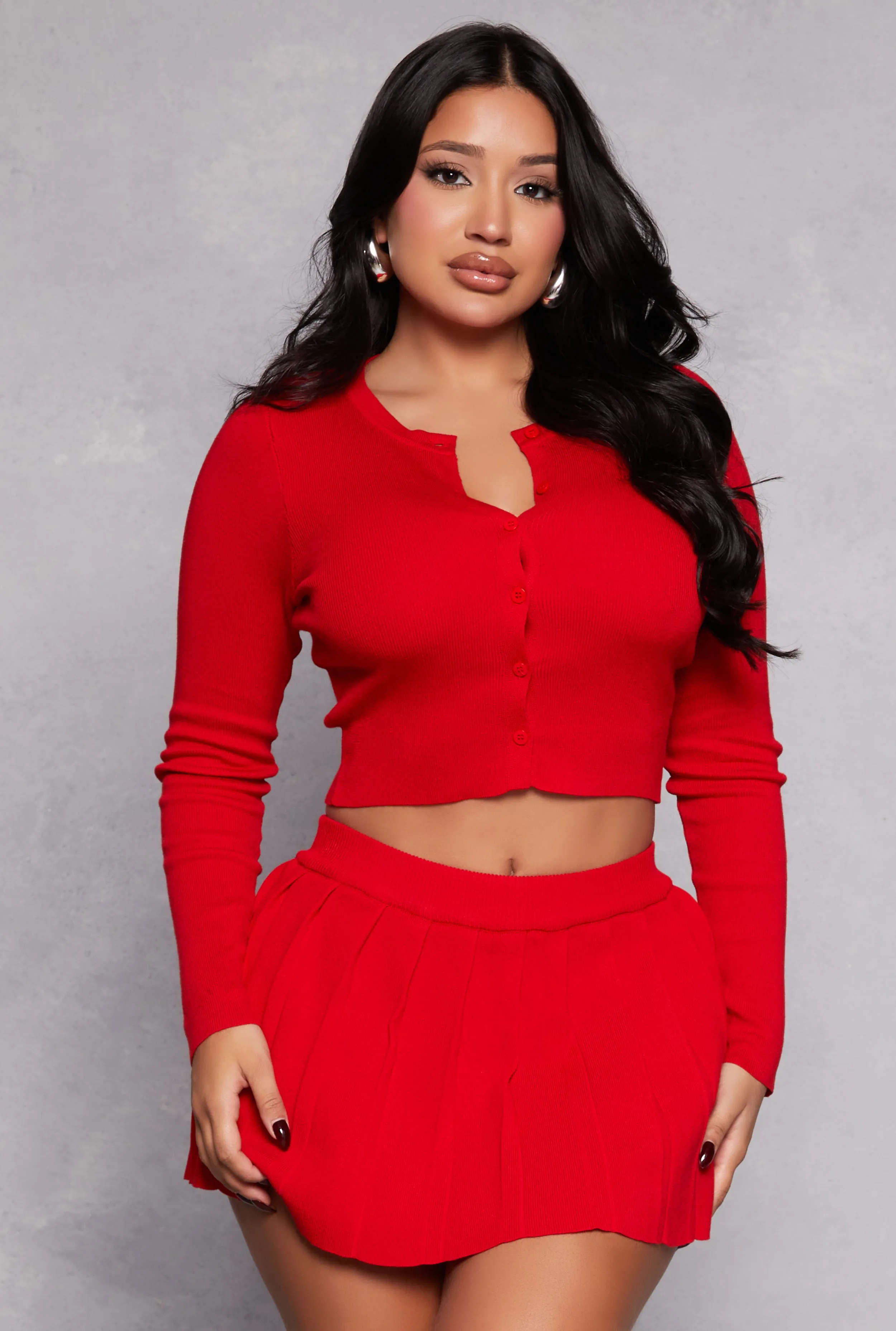 Daisy Long Sleeve Cropped Cardigan sold by Rainbow