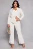 Textured Knit High Waisted Flared Pants sold by Rainbow