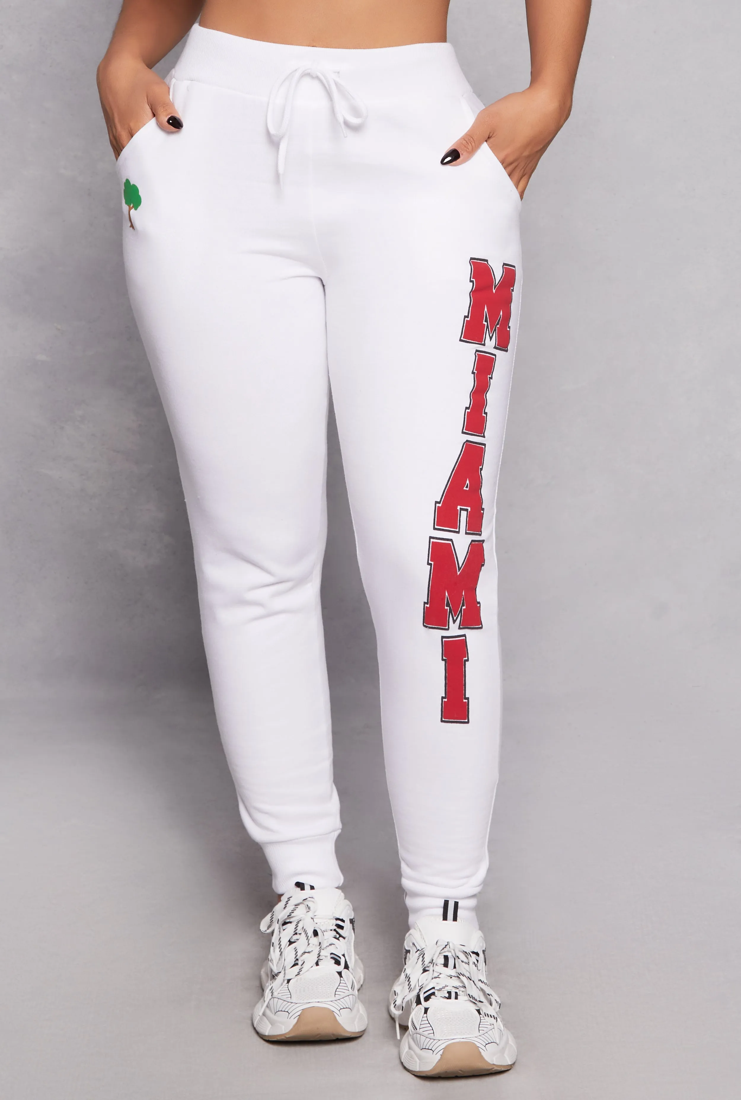 Fleece Miami Graphic Drawstring Joggers sold by Rainbow product image thumbnail 2