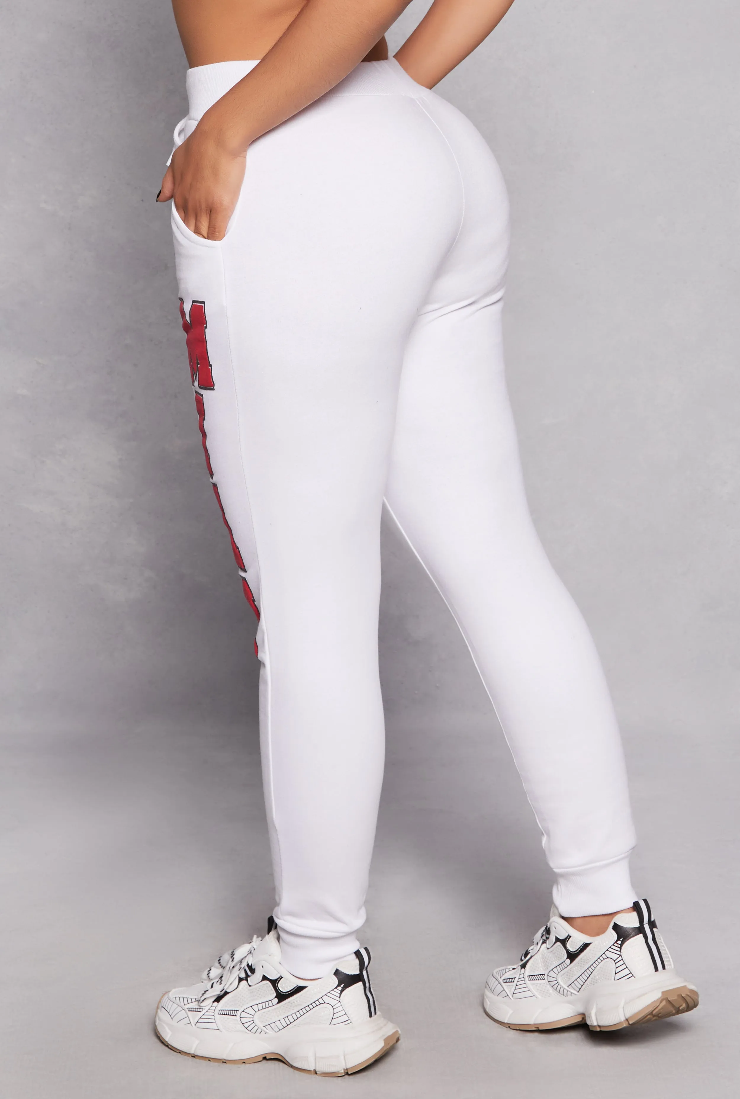 Fleece Miami Graphic Drawstring Joggers sold by Rainbow product image thumbnail 3