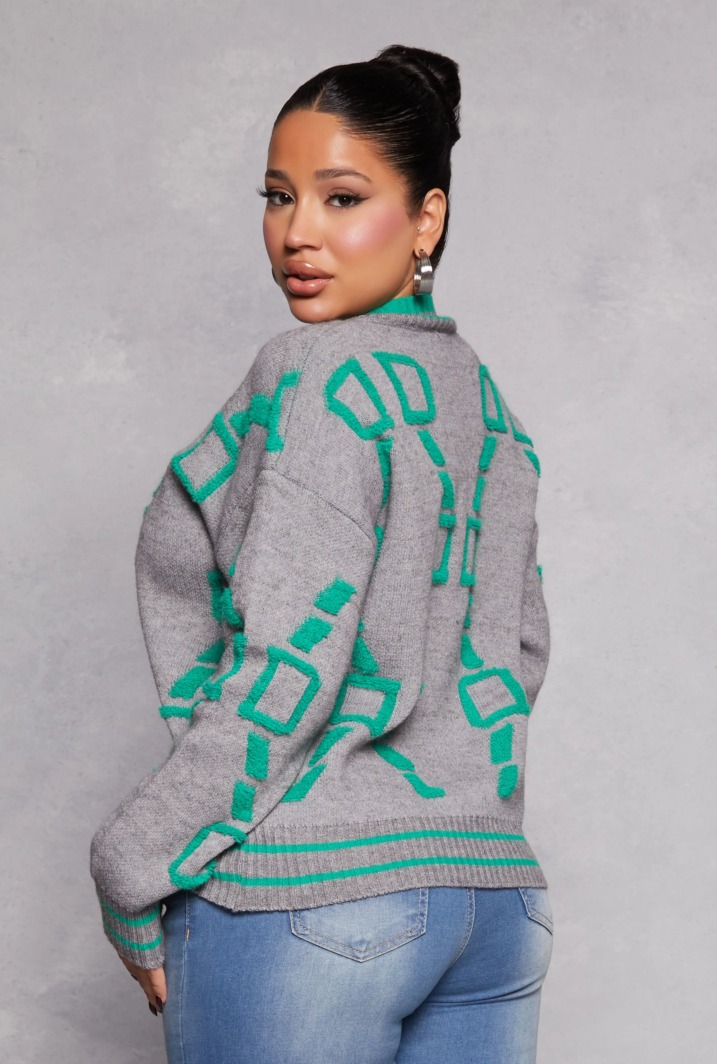 Daisy Geometric Print Cardigan sold by Rainbow product image thumbnail 3