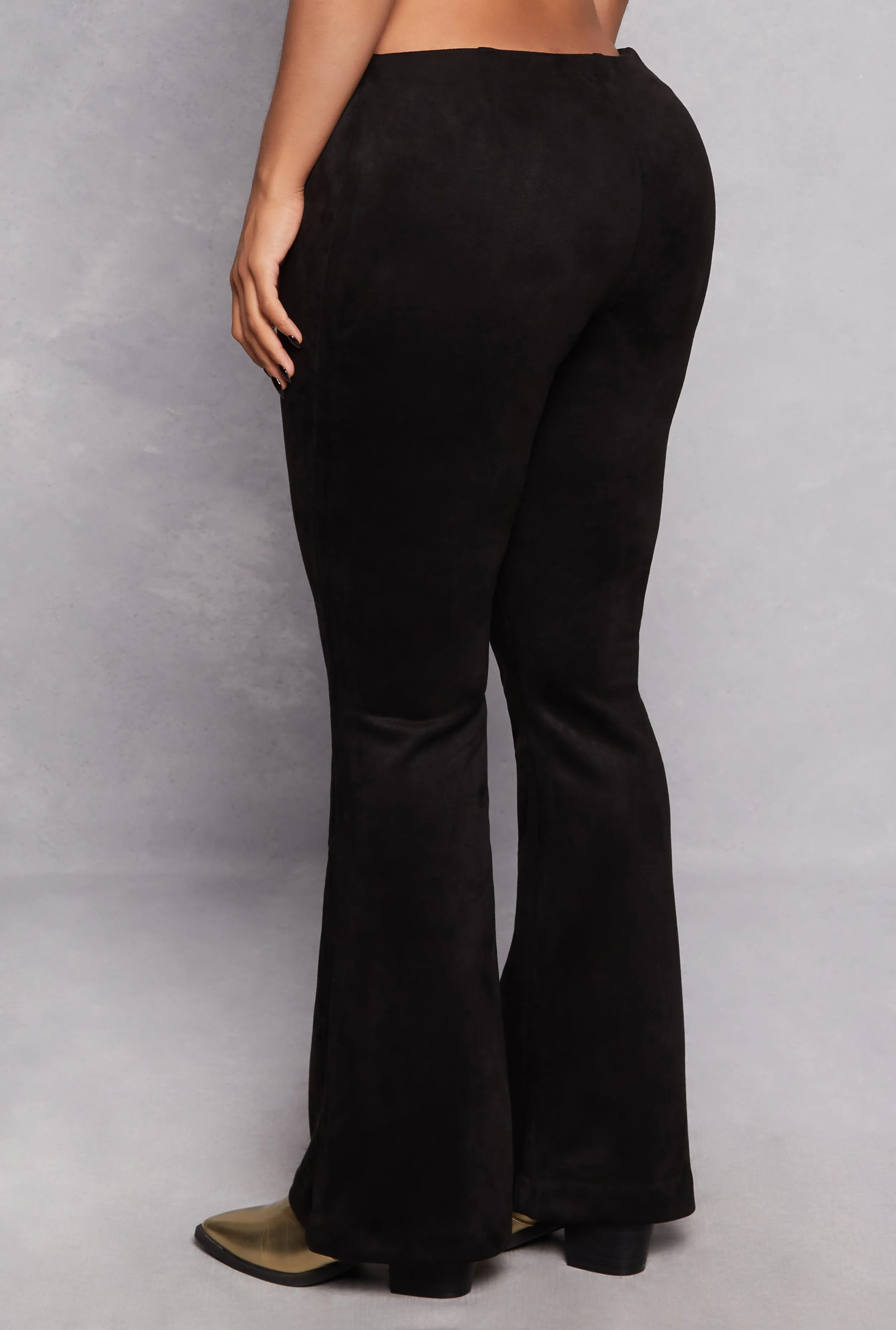 Faux Suede Pull On Flared Pants sold by Rainbow product image thumbnail 3
