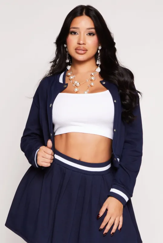 Contrast Trim Bomber Jacket sold by Rainbow