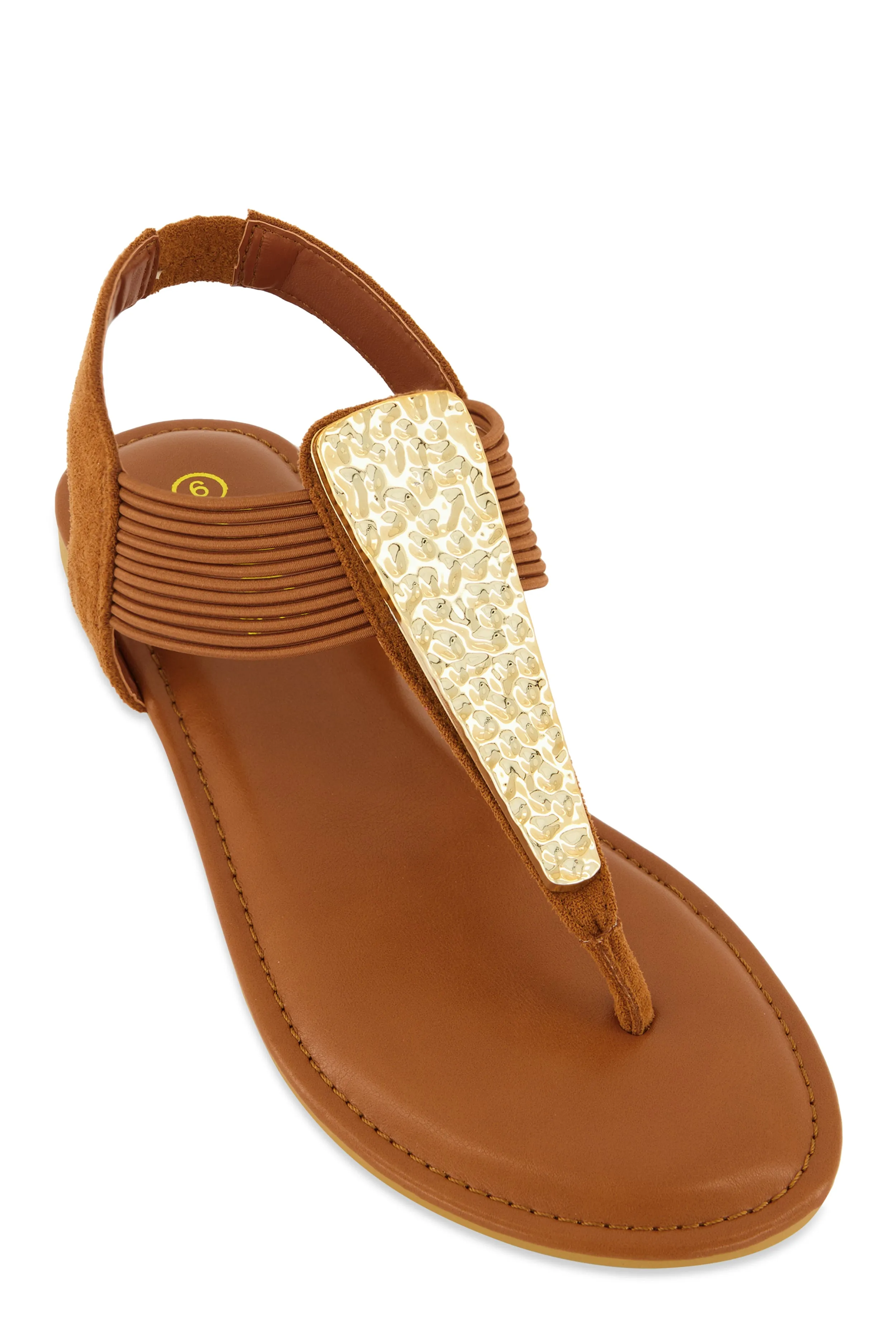 Metallic Pendant Corded Thong Sandals sold by Rainbow