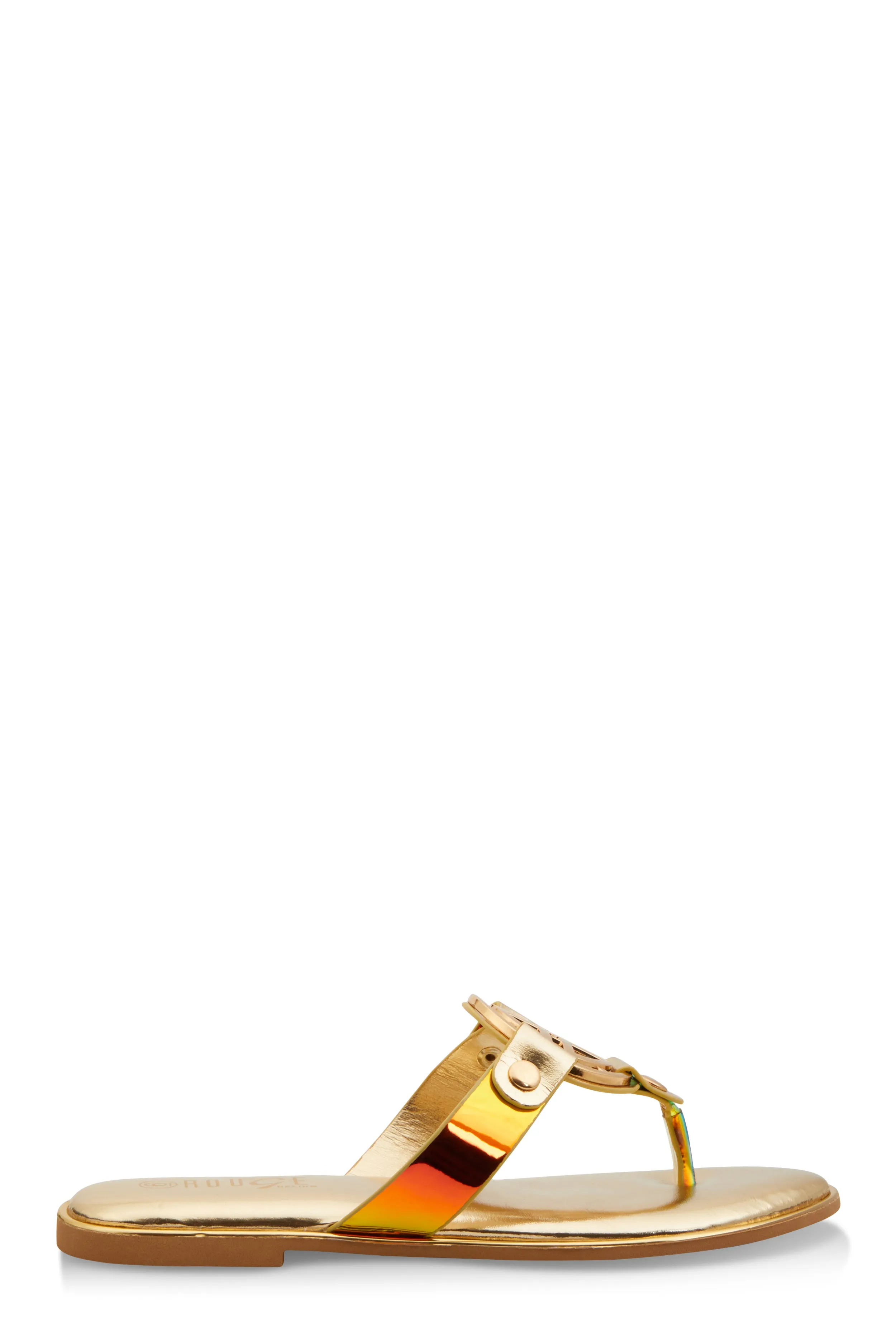 Metallic Geometric Pendant Thong Slide Sandals sold by Rainbow product image thumbnail 2