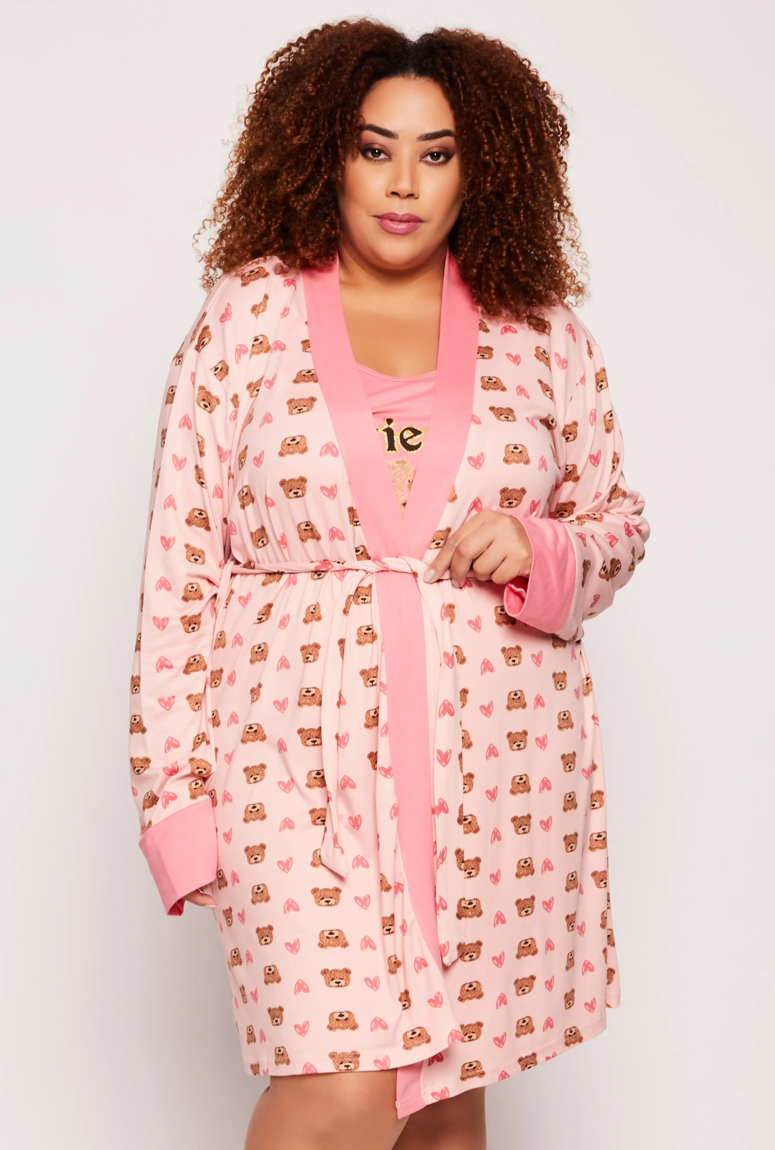 Plus Size Friends Forever Graphic Nightgown and Robe sold by Rainbow