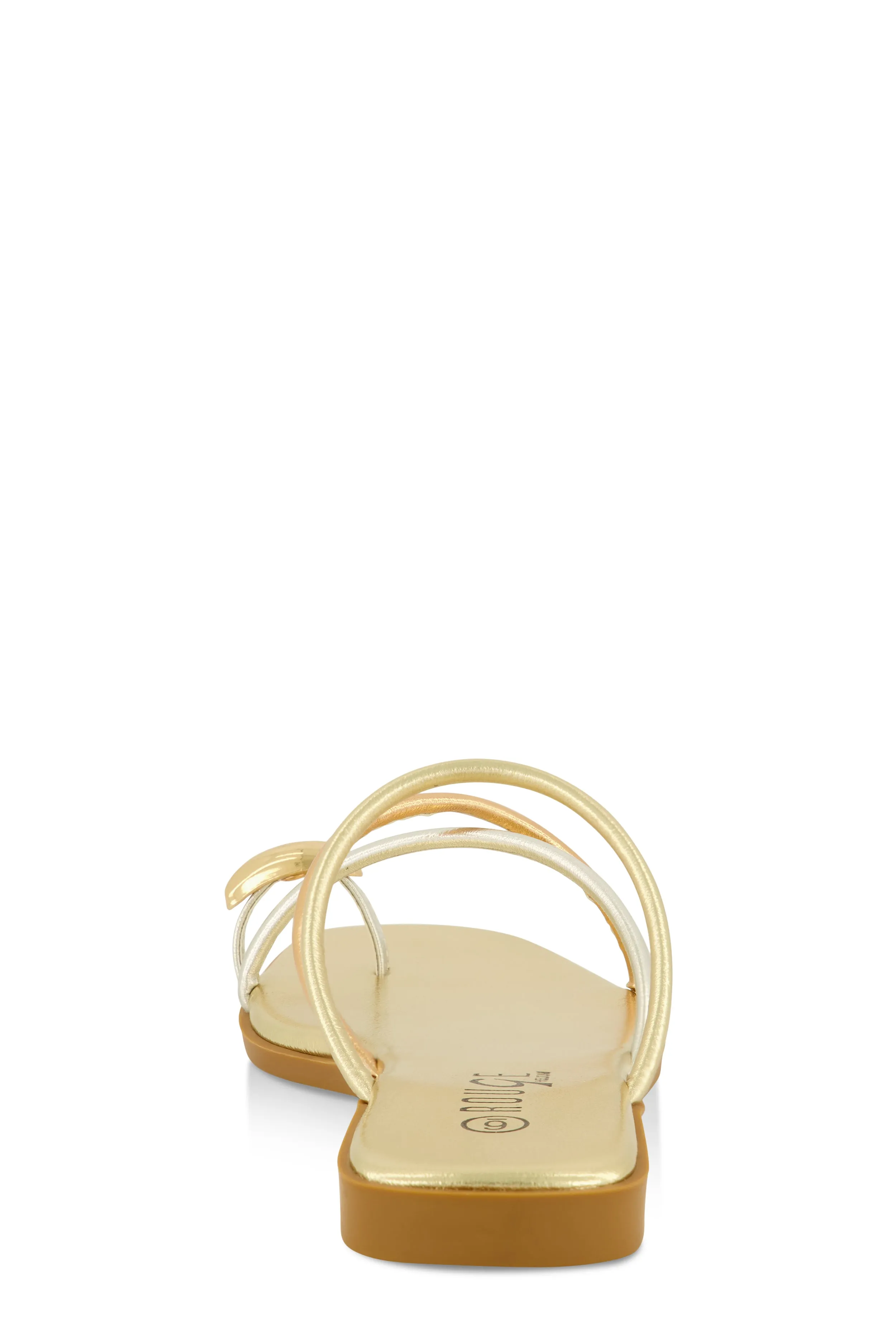 Metallic Toe Loop Strappy Slide Sandals sold by Rainbow product image thumbnail 3