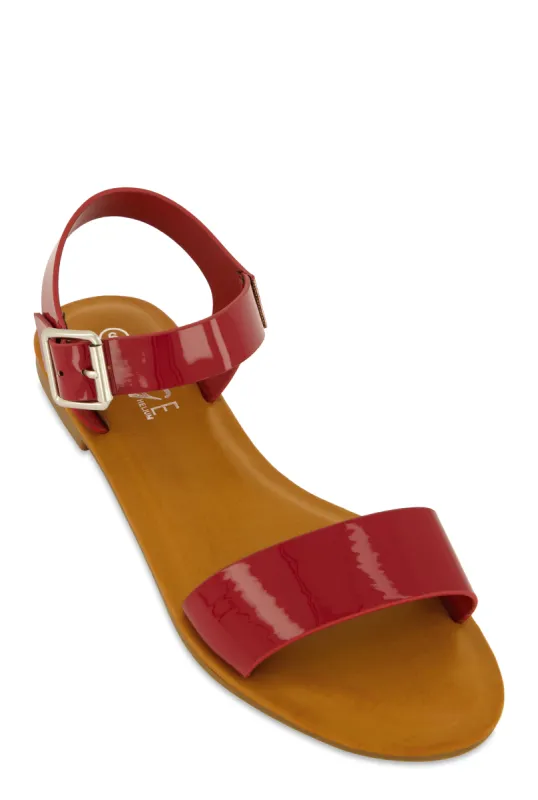 Single Band Buckle Ankle Strap Sandals sold by Rainbow