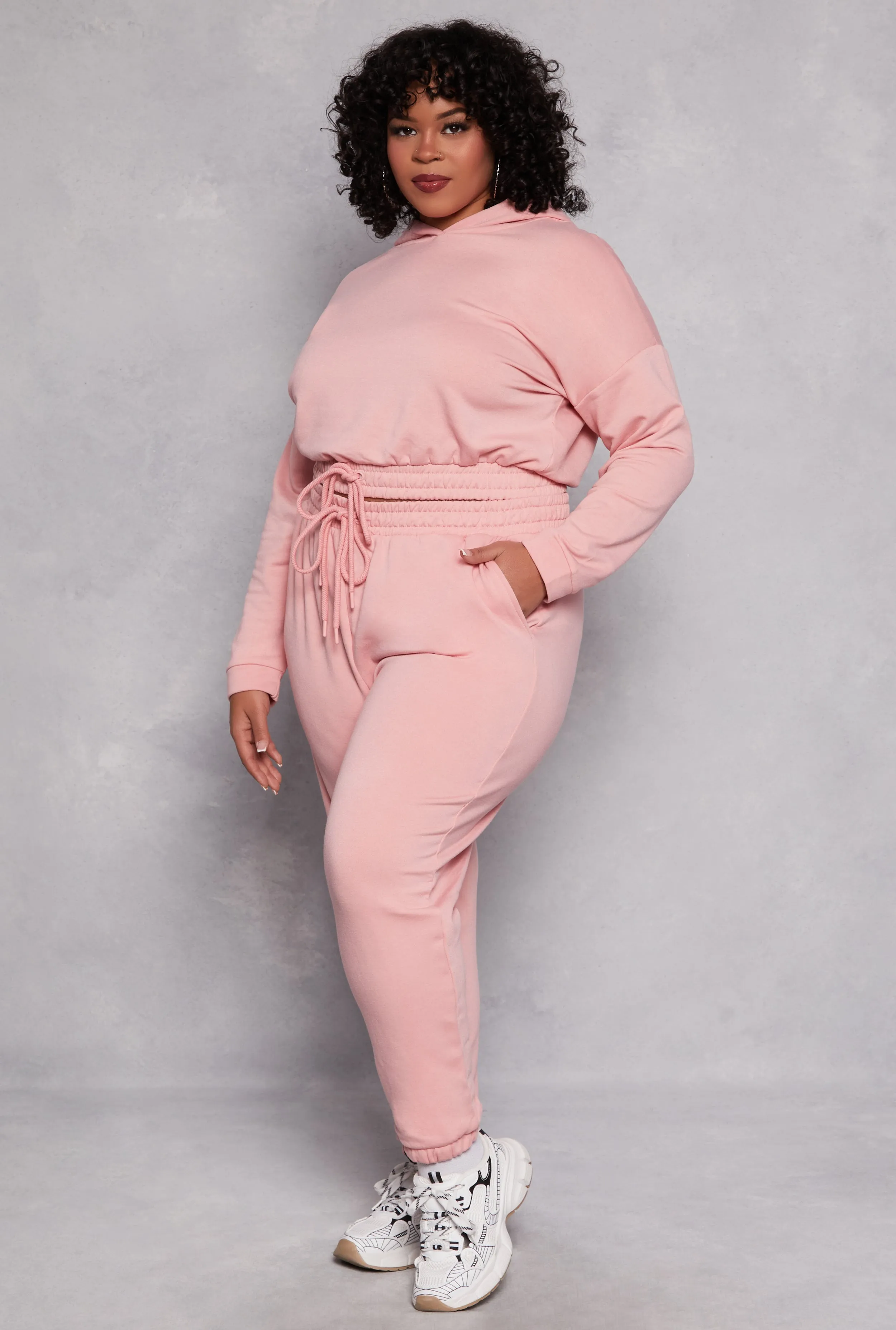 Plus Size Iris Fleece Drawstring Sweatpants sold by Rainbow