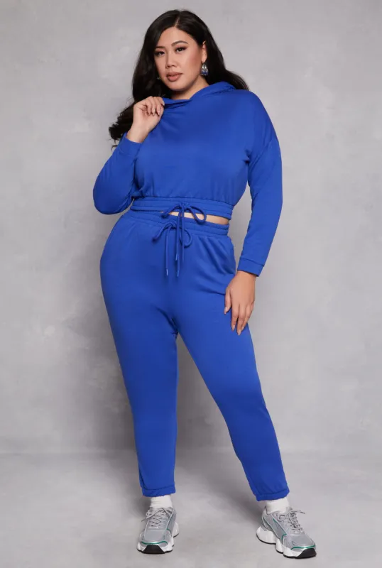Plus Size Iris Fleece Drawstring Sweatpants sold by Rainbow