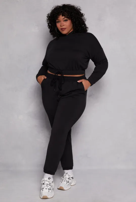 Plus Size Iris Fleece Drawstring Sweatpants sold by Rainbow