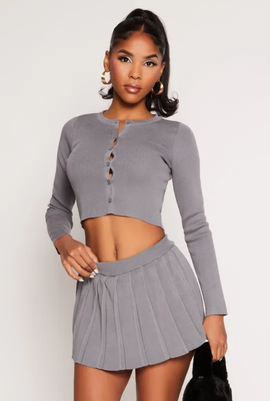 Daisy Long Sleeve Cropped Cardigan sold by Rainbow