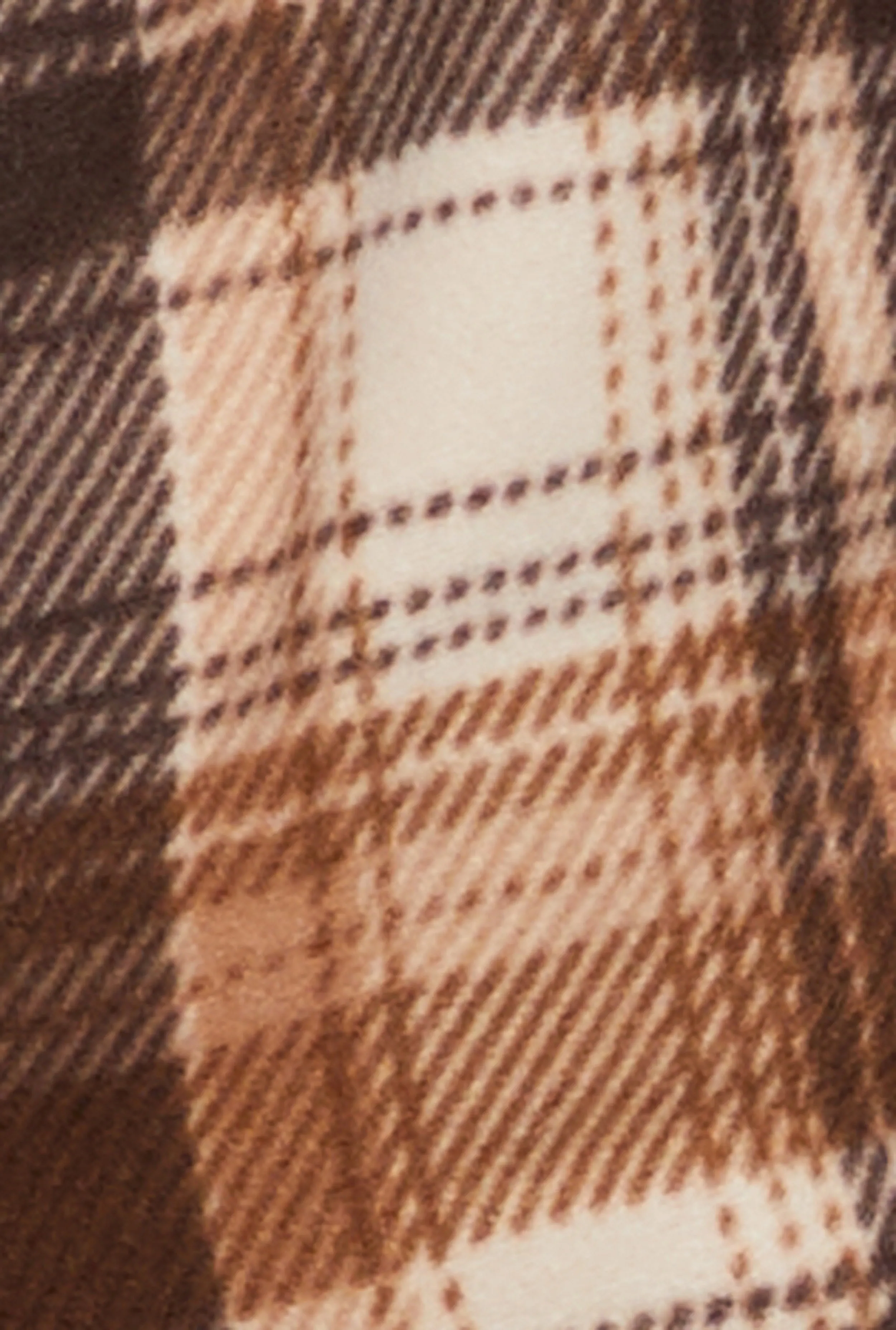 Plaid Sherpa Lined Button Front Shacket sold by Rainbow product image thumbnail 4