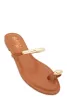Metallic Detail Toe Loop Slide Sandals sold by Rainbow