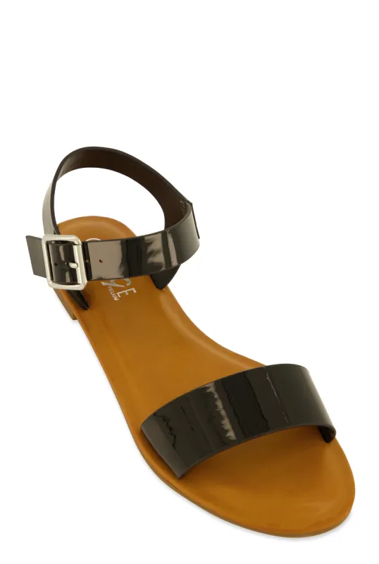 Single Band Buckle Ankle Strap Sandals sold by Rainbow