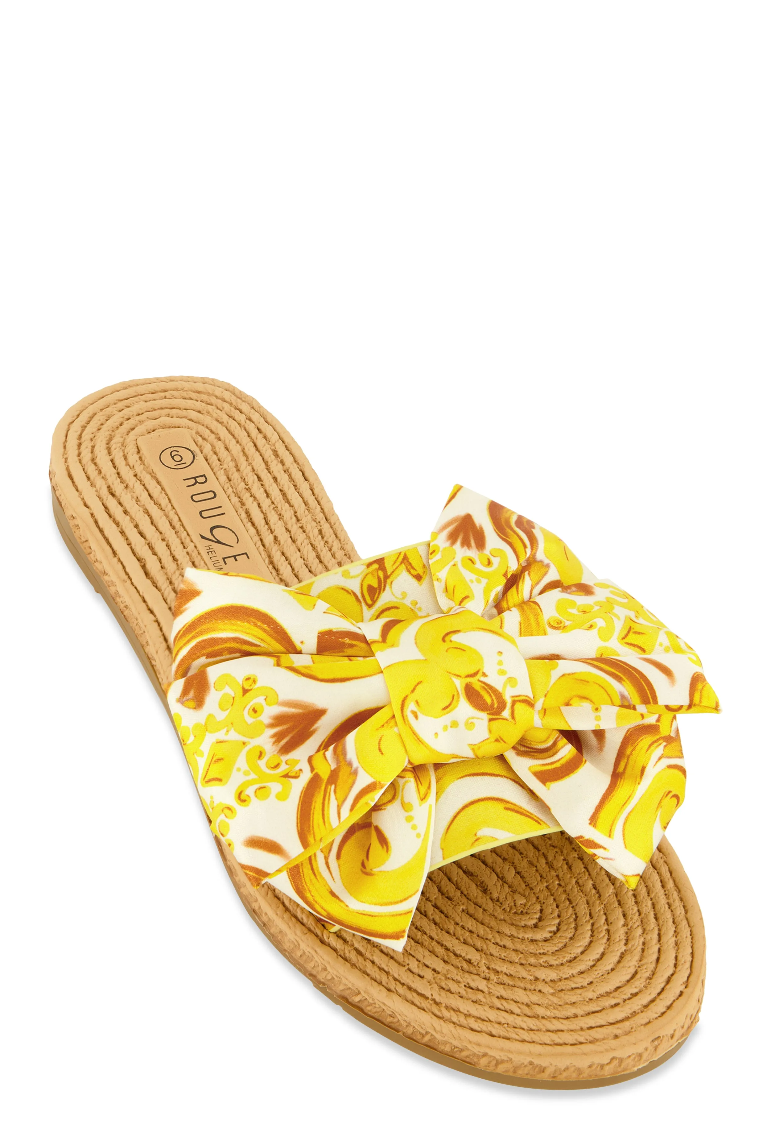 Bow Band Espadrille Slide Sandals sold by Rainbow