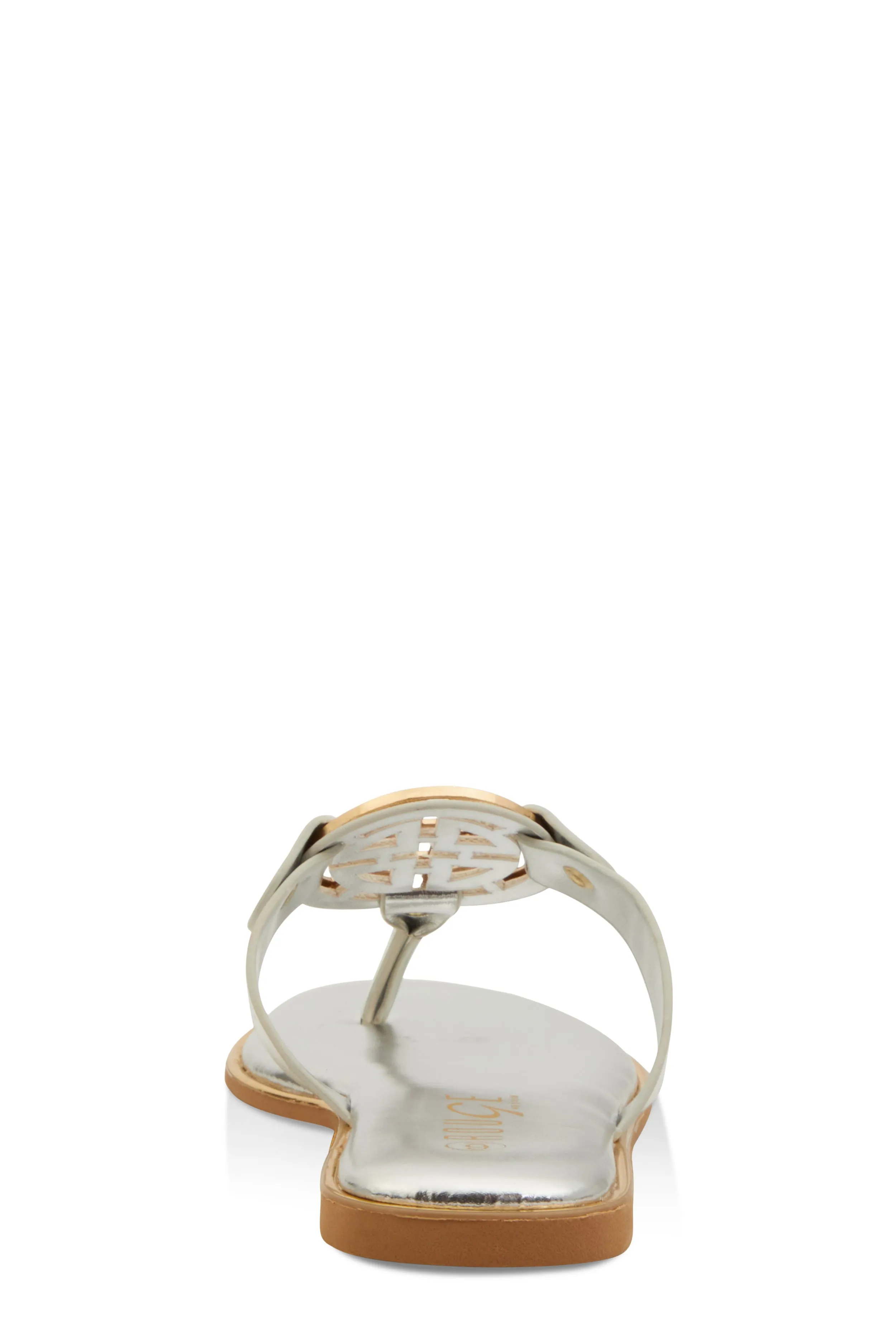 Metallic Geometric Pendant Thong Slide Sandals sold by Rainbow product image thumbnail 3