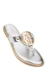 Metallic Geometric Pendant Thong Slide Sandals sold by Rainbow