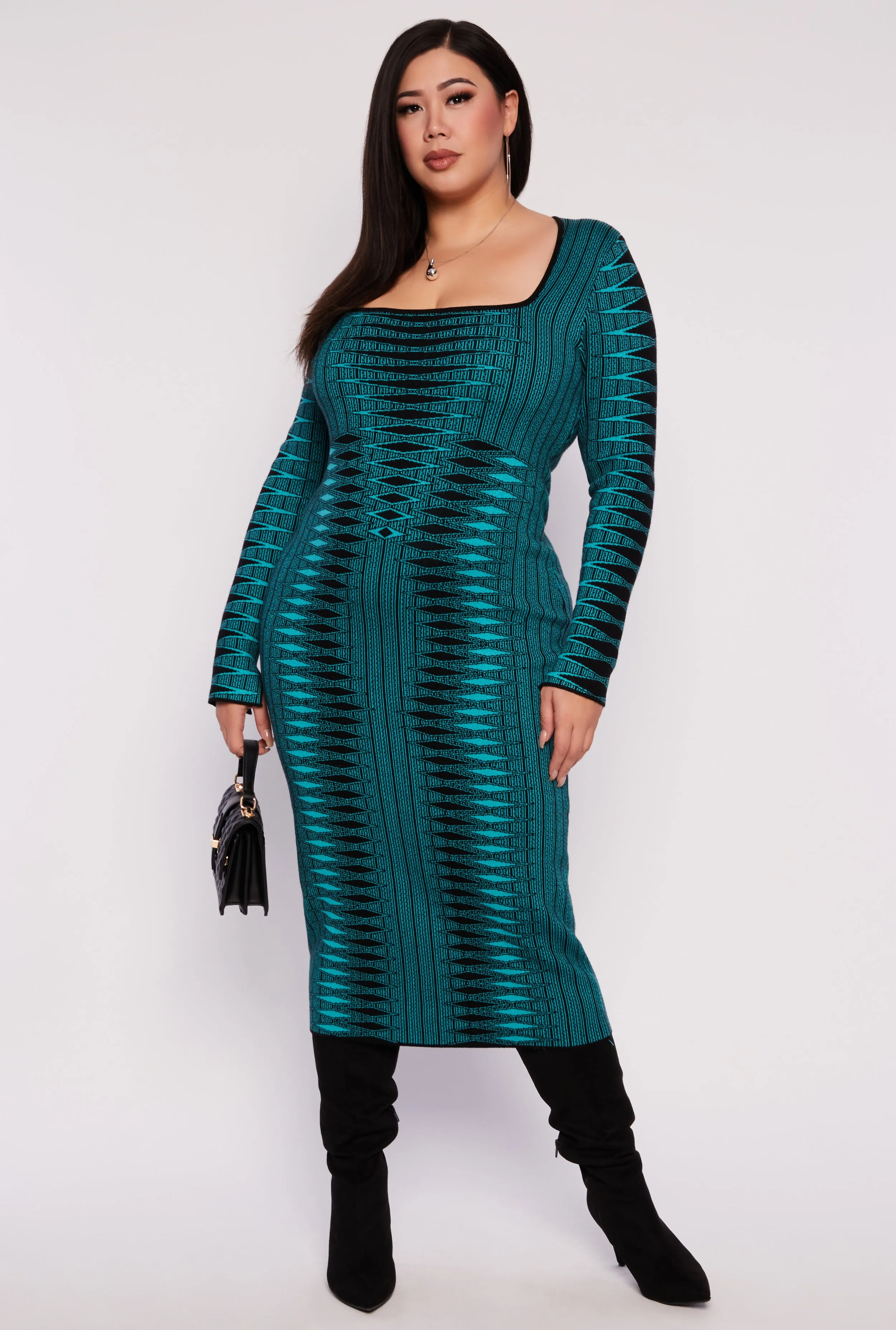 Plus Size Almost Famous Geometric Print Dress sold by Rainbow product image thumbnail 2