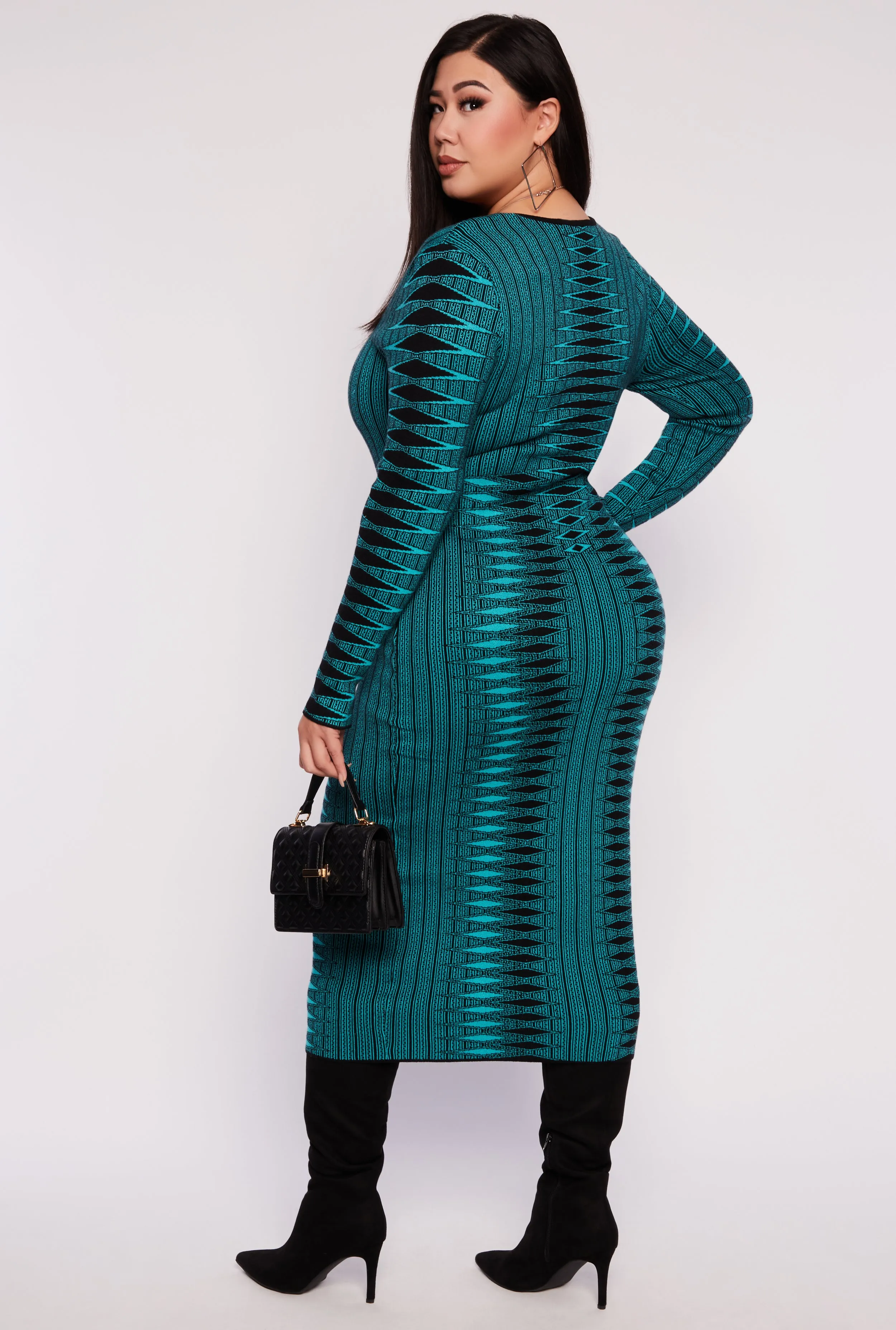 Plus Size Almost Famous Geometric Print Dress sold by Rainbow product image thumbnail 3