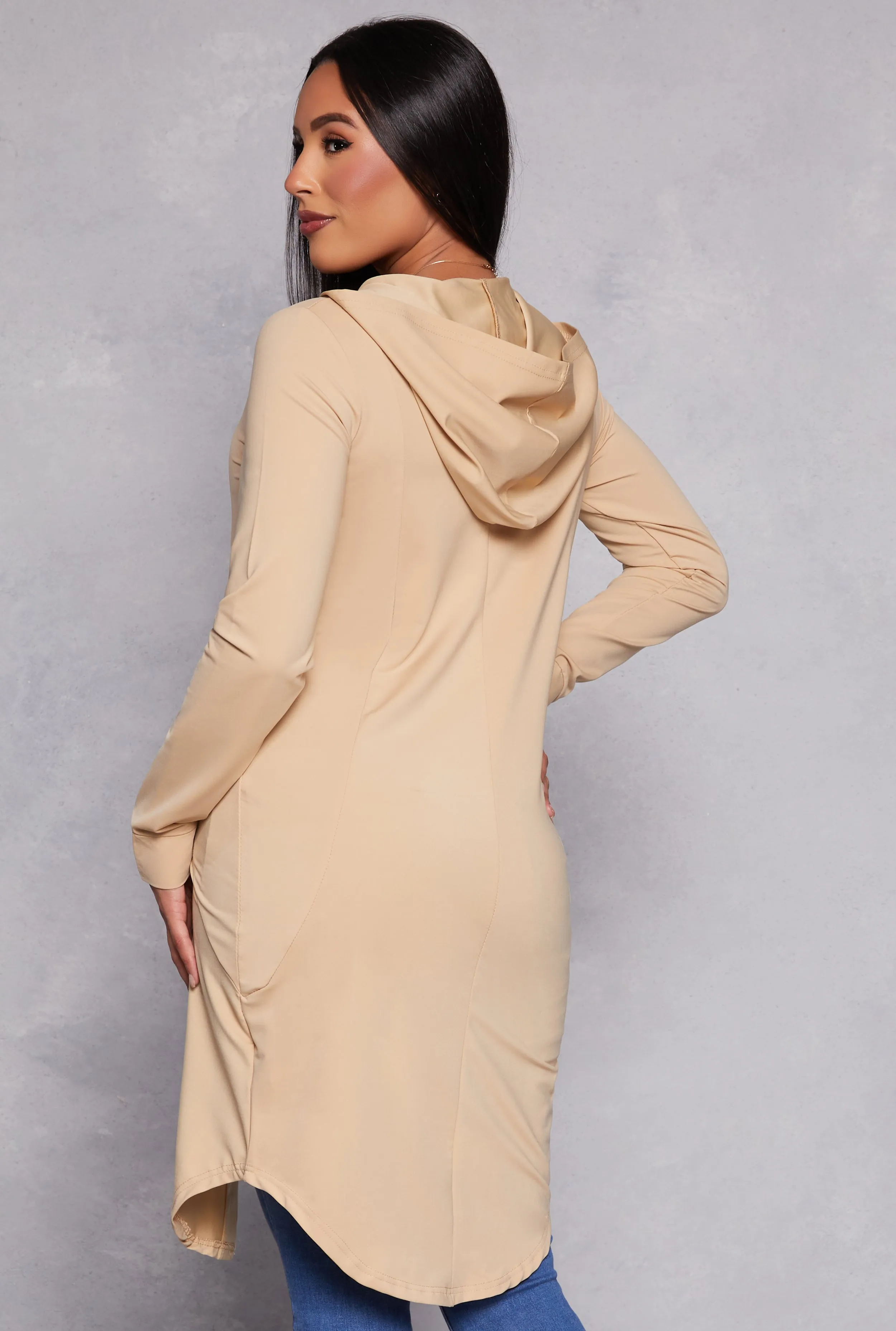 Button Front Hooded Tunic Top sold by Rainbow product image thumbnail 3