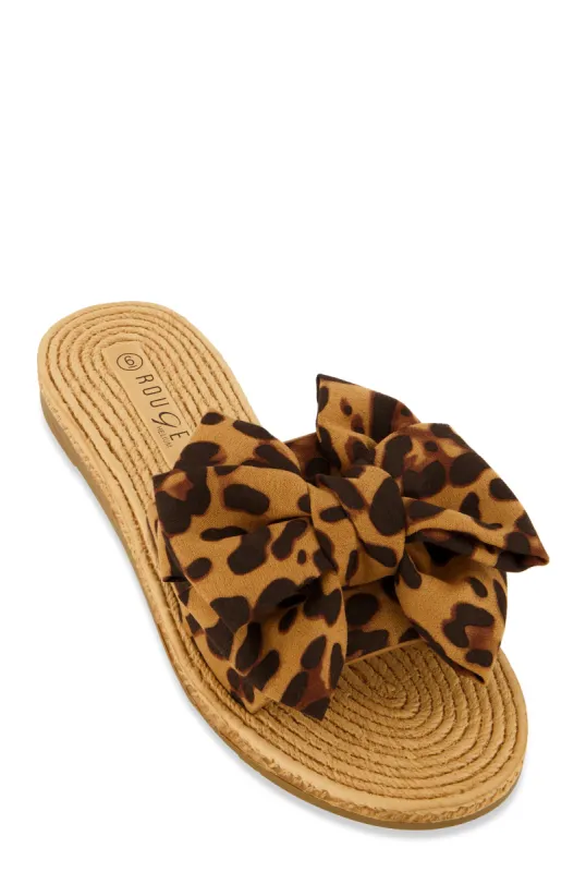 Bow Band Espadrille Slide Sandals sold by Rainbow