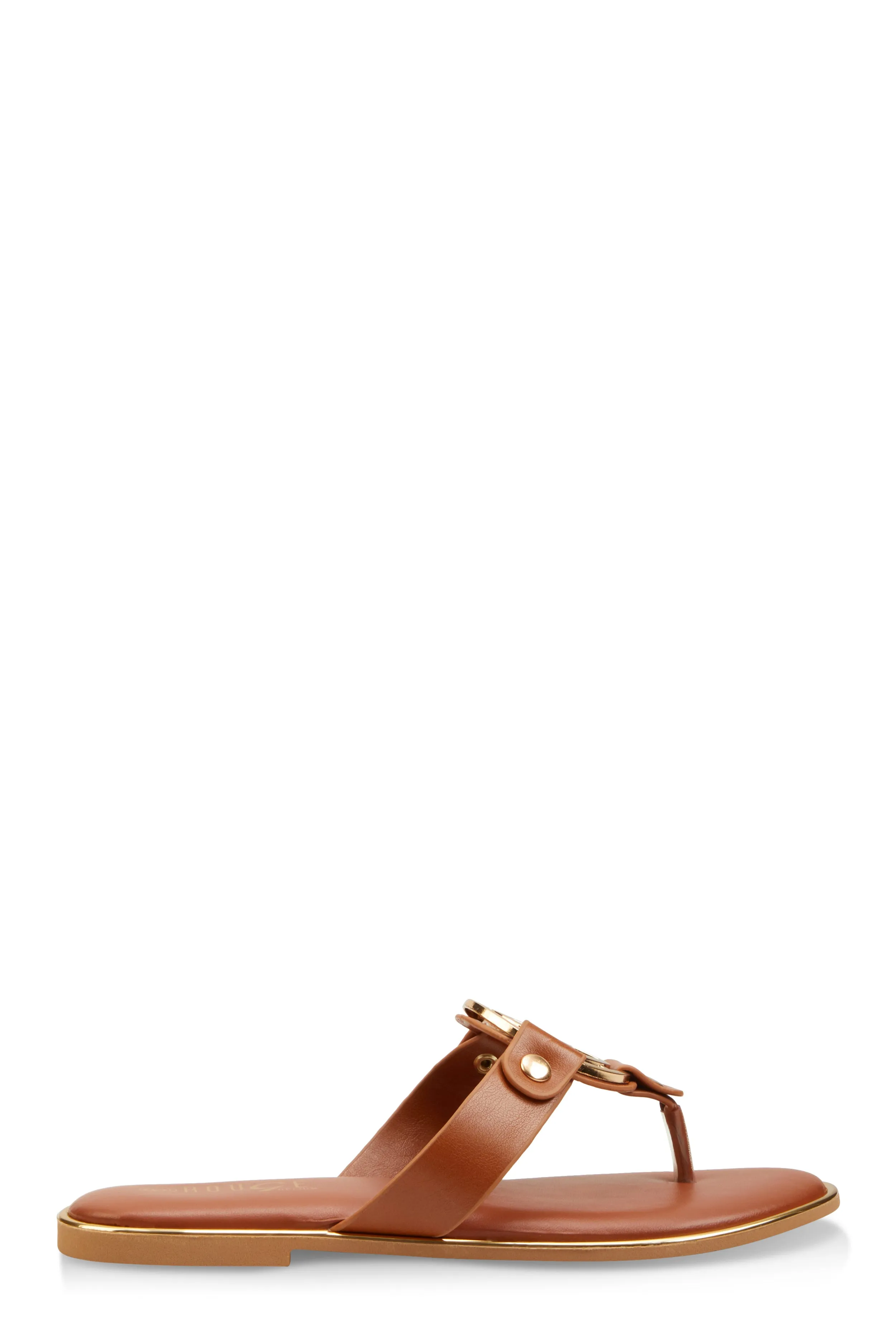 Metallic Geometric Pendant Thong Slide Sandals sold by Rainbow product image thumbnail 2