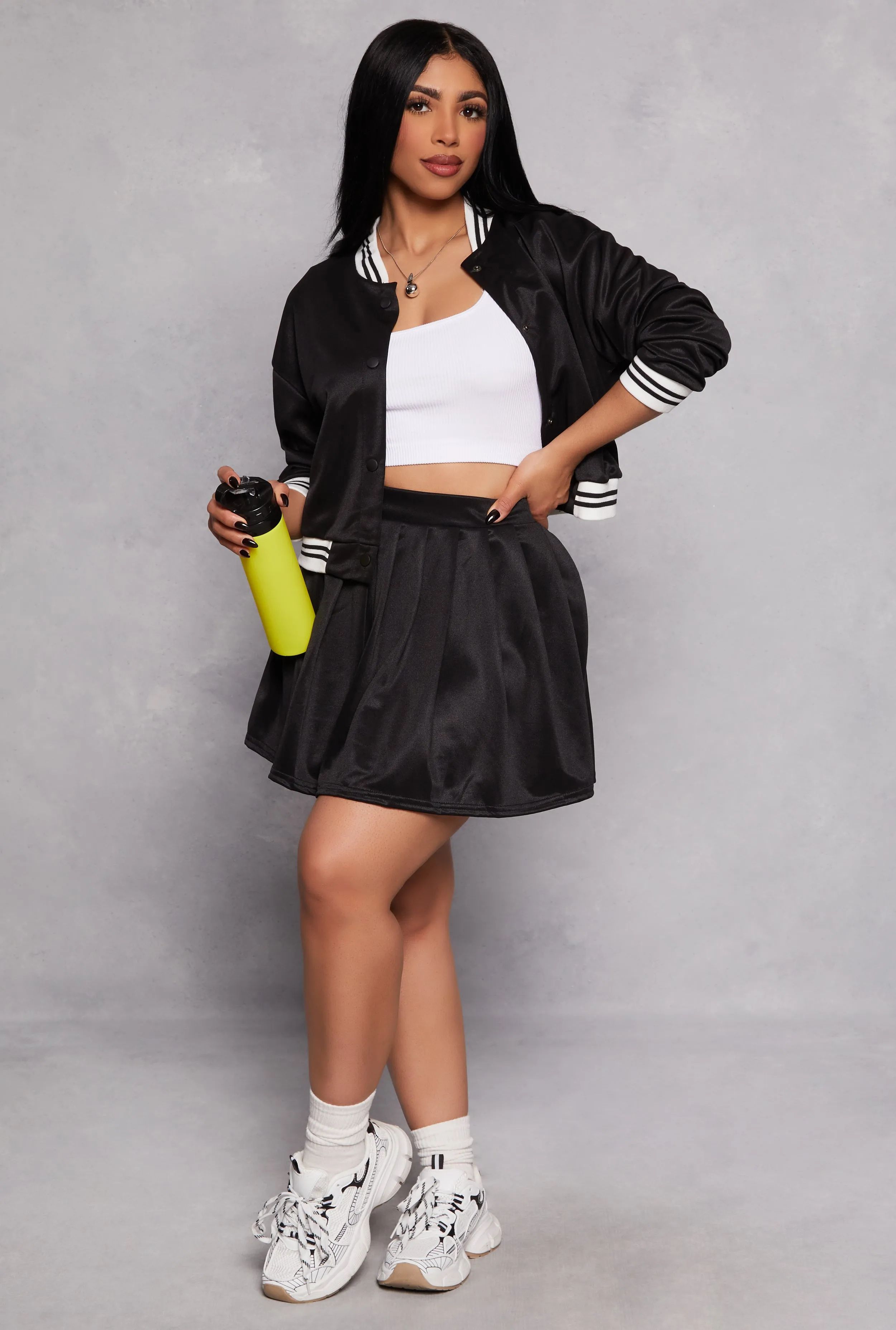 High Waisted Pleated Skirt sold by Rainbow