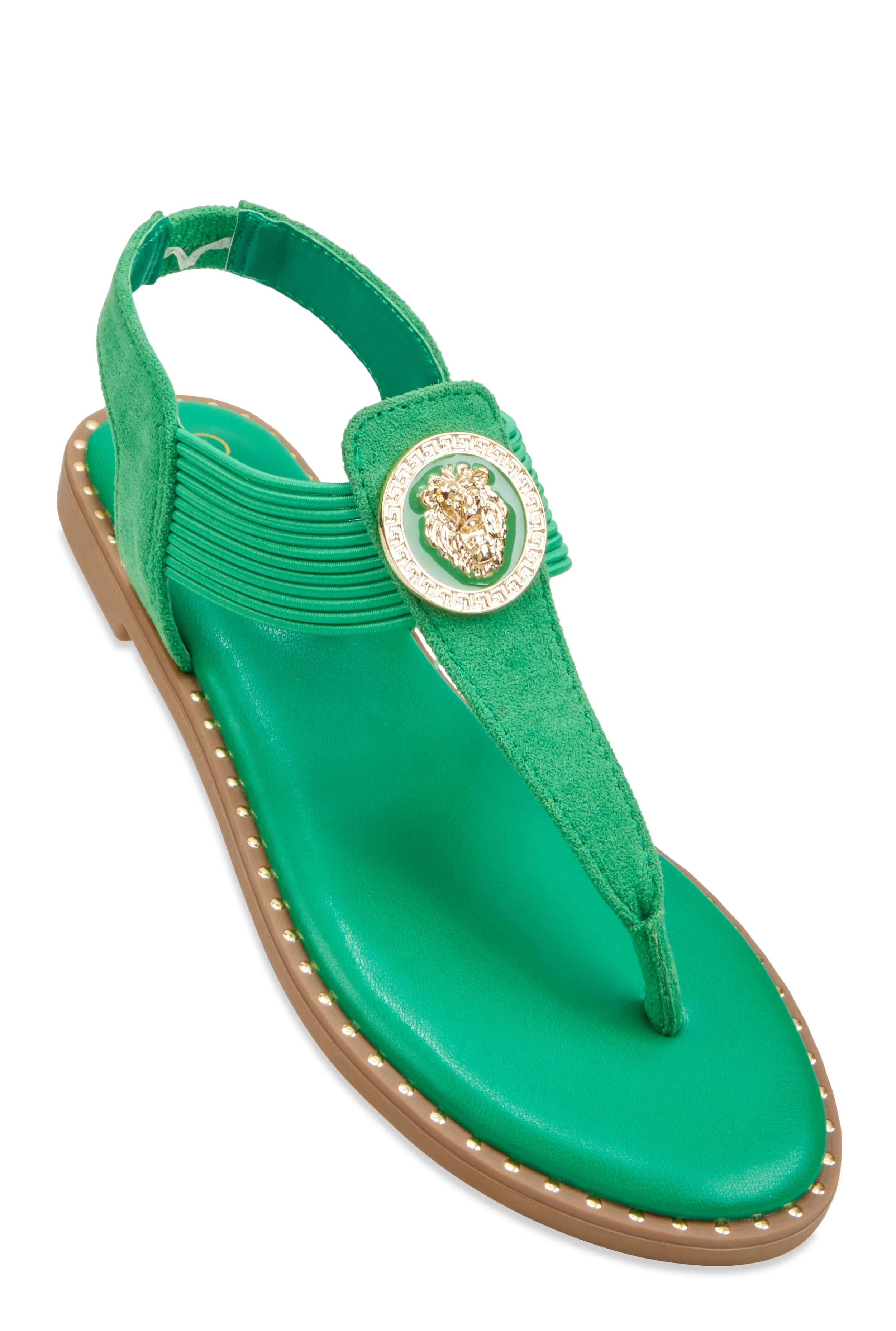 Lion Pendant Corded Thong Sandals sold by Rainbow