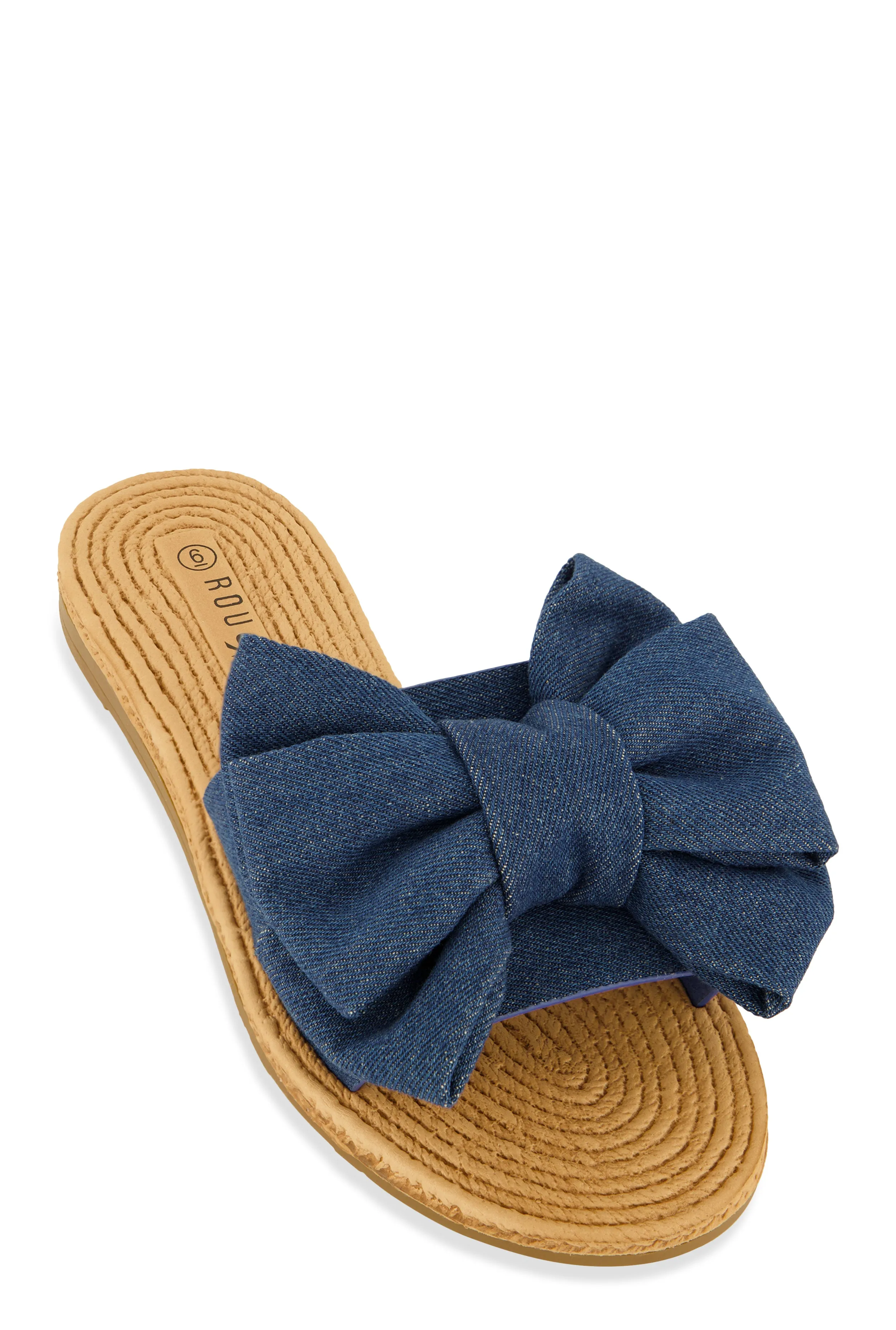 Bow Band Espadrille Slide Sandals sold by Rainbow