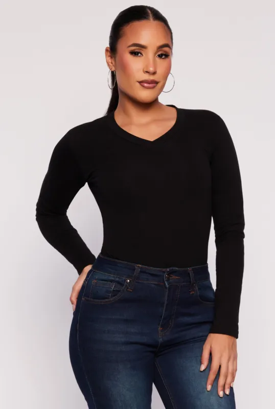 V Neck Long Sleeve T Shirt sold by Rainbow