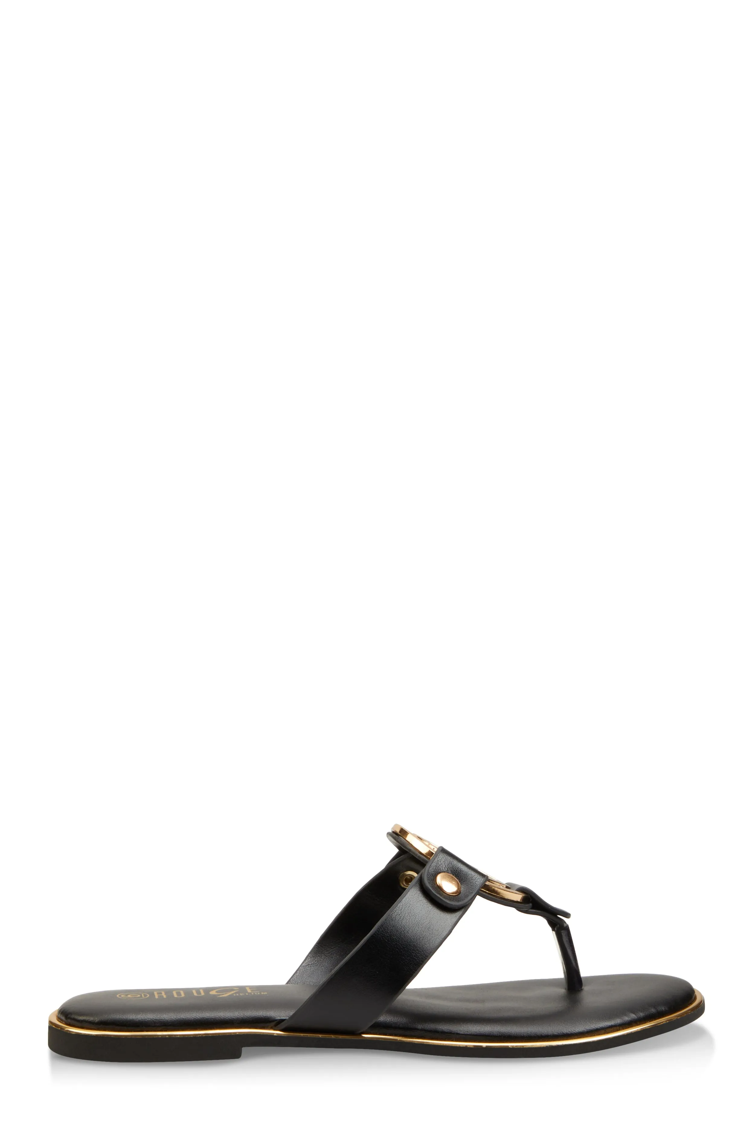 Metallic Geometric Pendant Thong Slide Sandals sold by Rainbow product image thumbnail 2