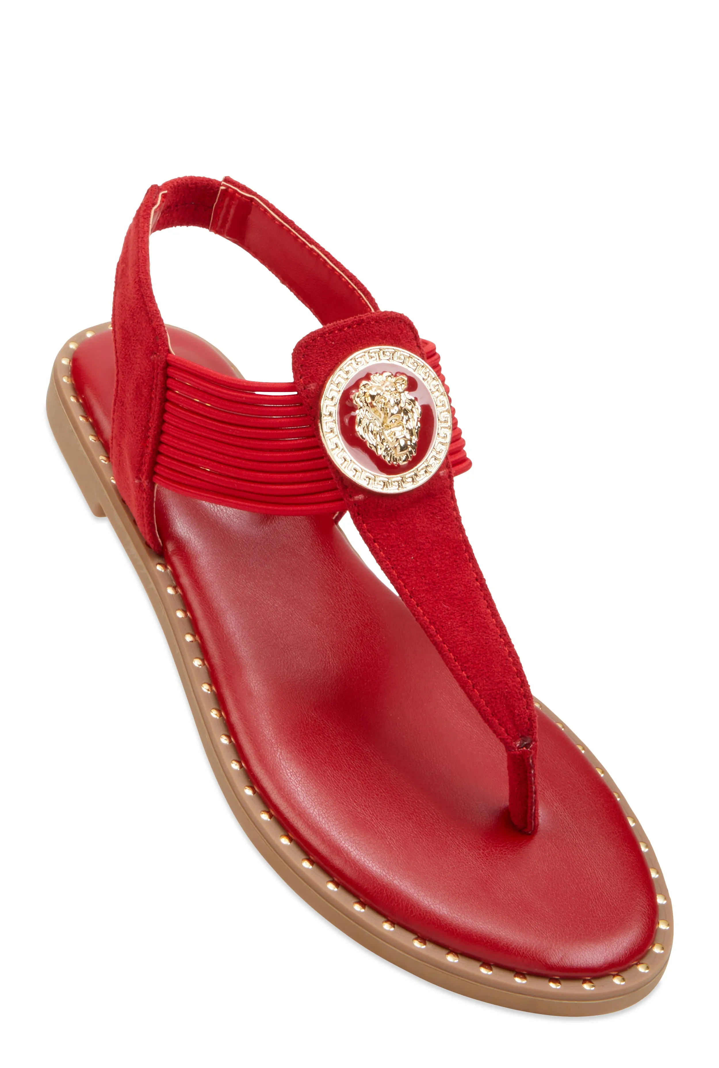 Lion Pendant Corded Thong Sandals sold by Rainbow