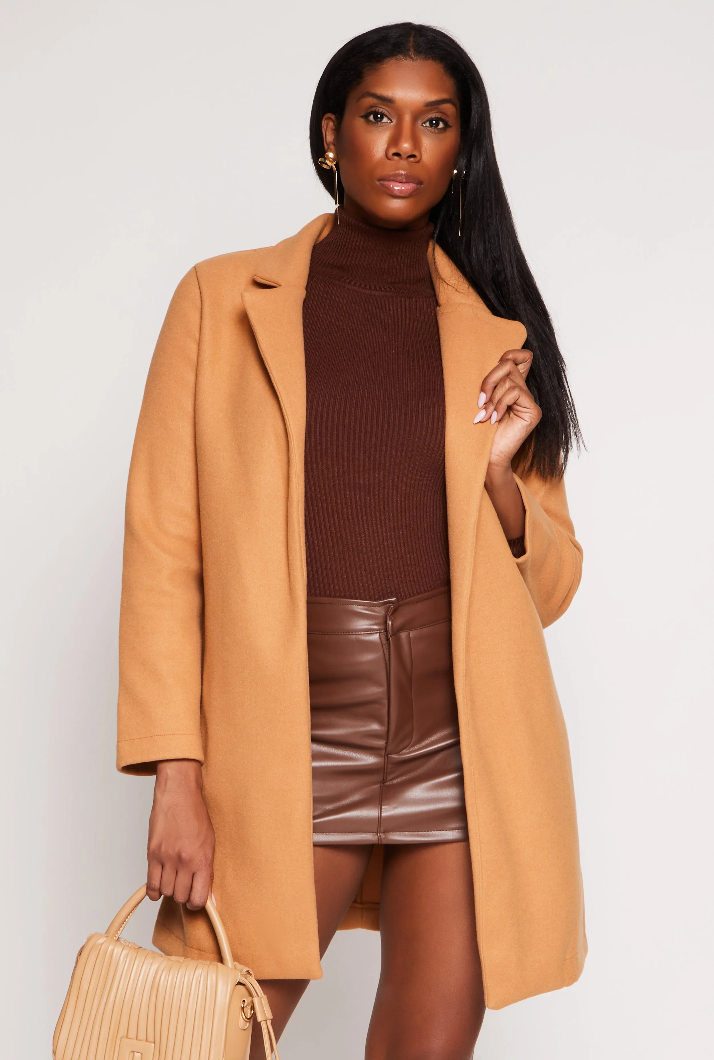 Iris Collared Open Front Coat sold by Rainbow