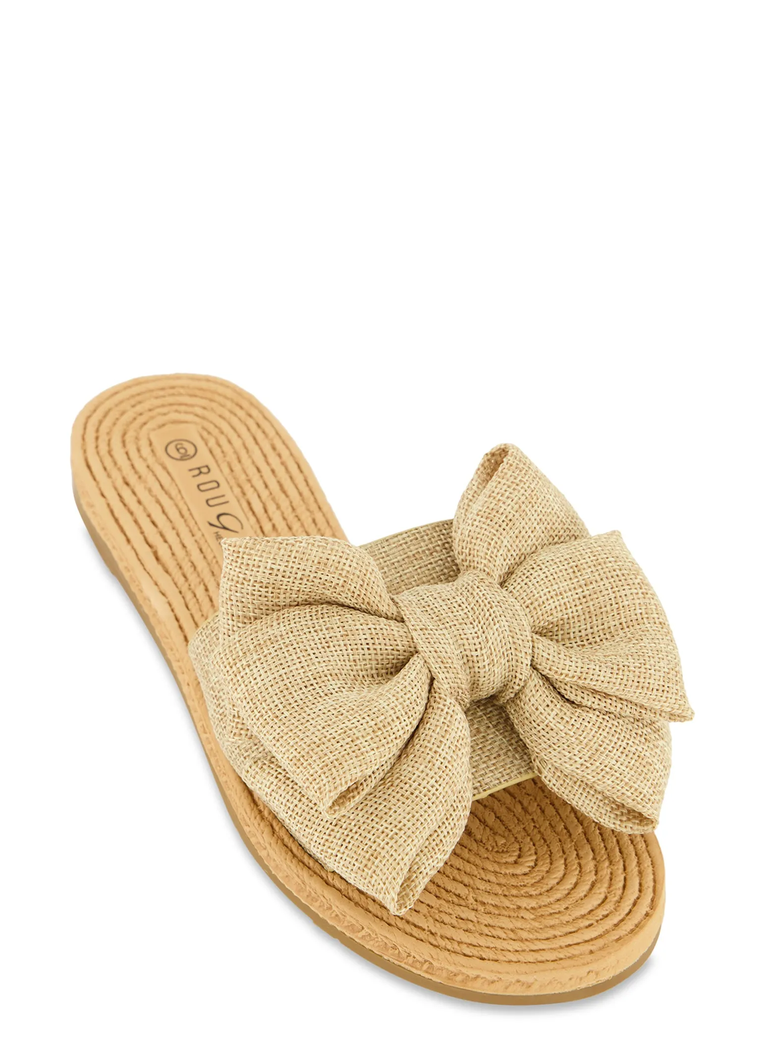 Bow Band Espadrille Slide Sandals sold by Rainbow