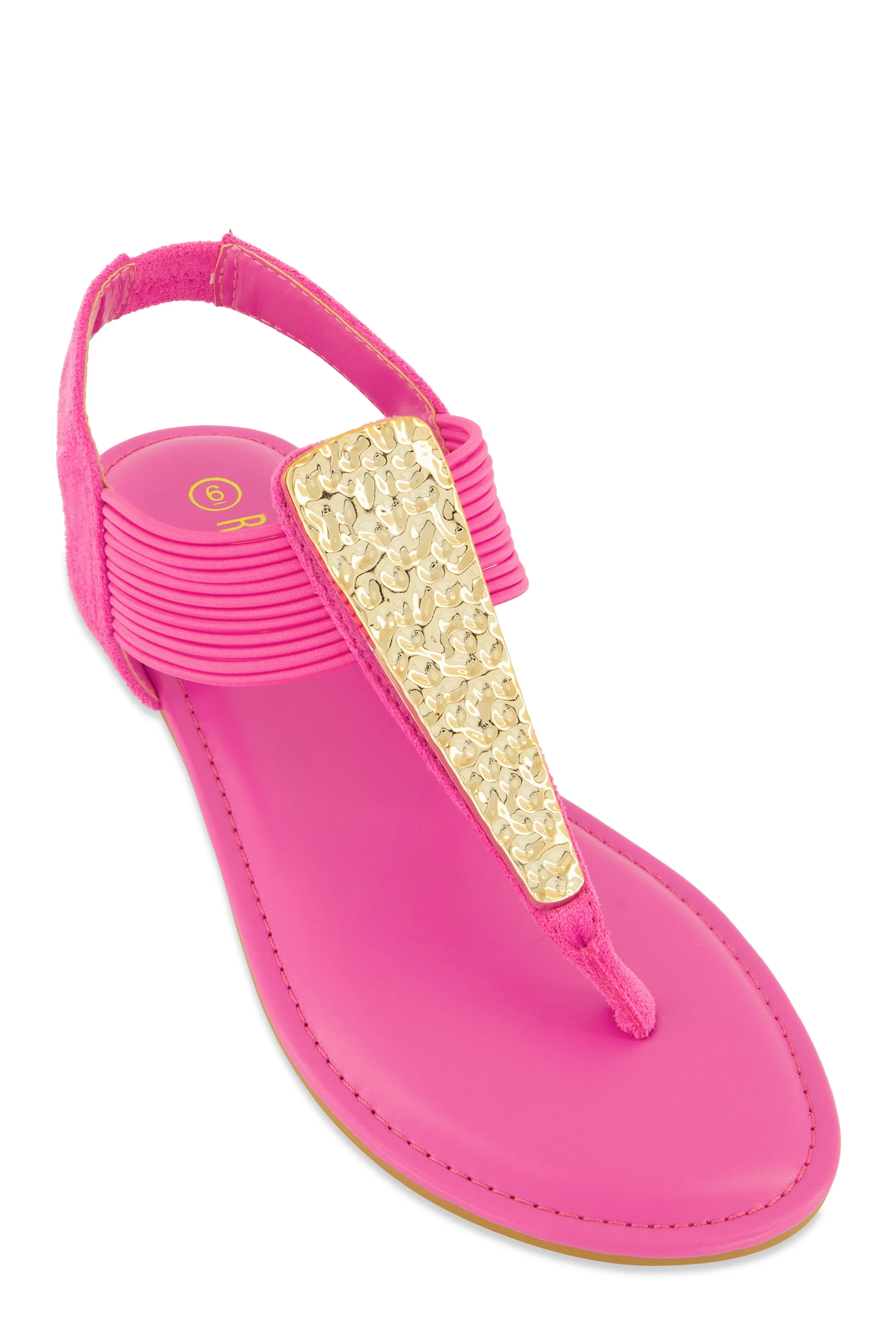 Metallic Pendant Corded Thong Sandals sold by Rainbow