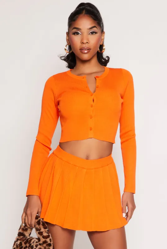 Daisy Long Sleeve Cropped Cardigan sold by Rainbow