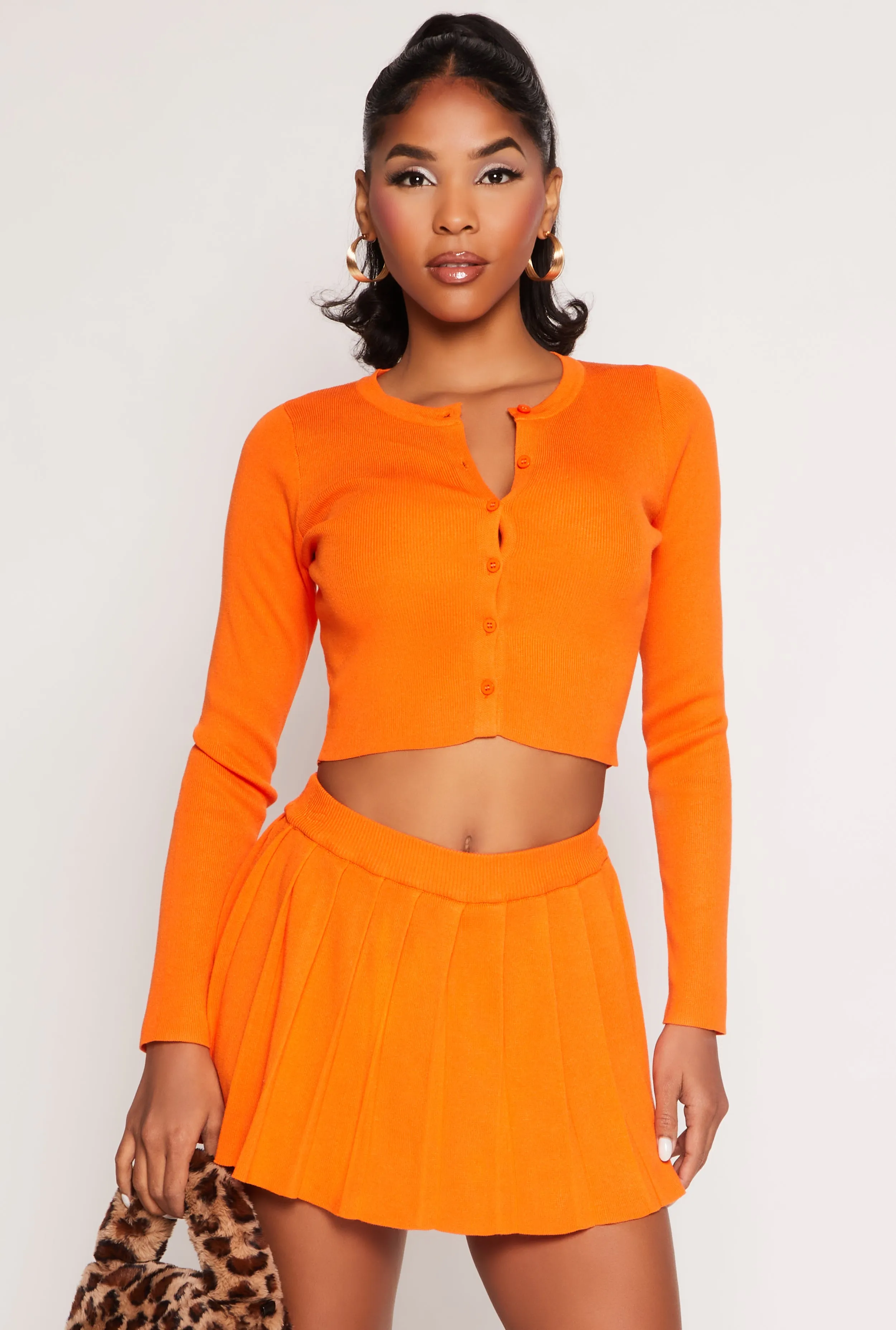 Daisy Long Sleeve Cropped Cardigan sold by Rainbow